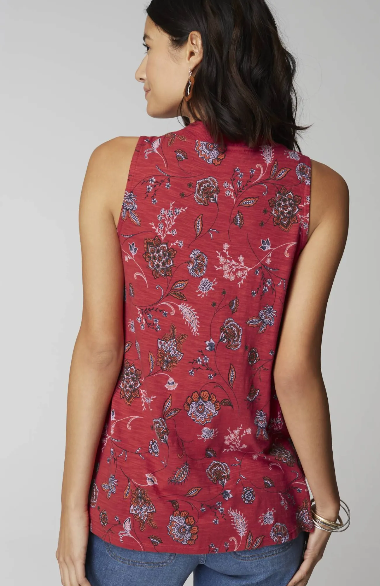 J.Jill Rib-Trim Henley Tank Online