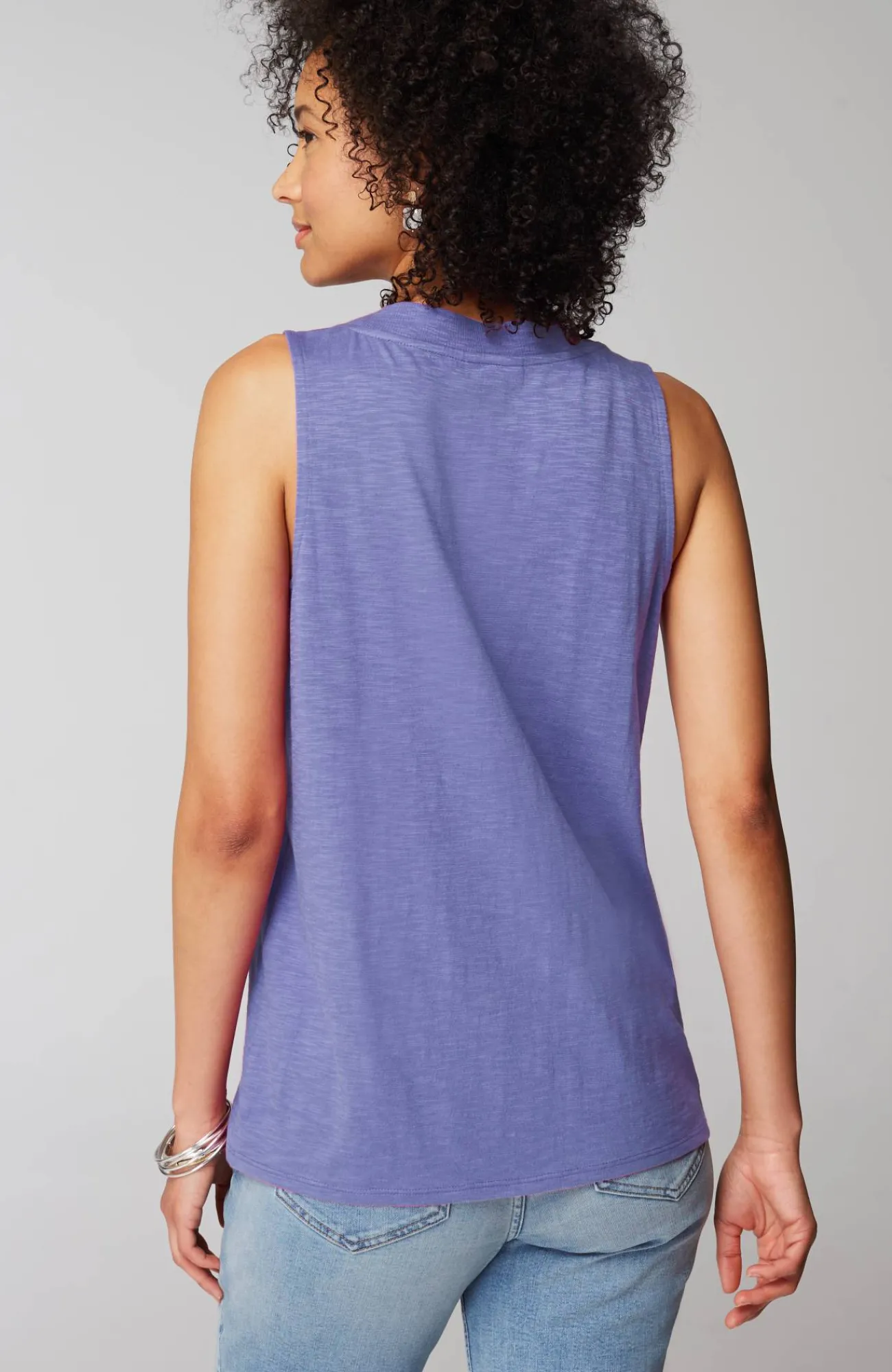 J.Jill Rib-Trim Henley Tank Online