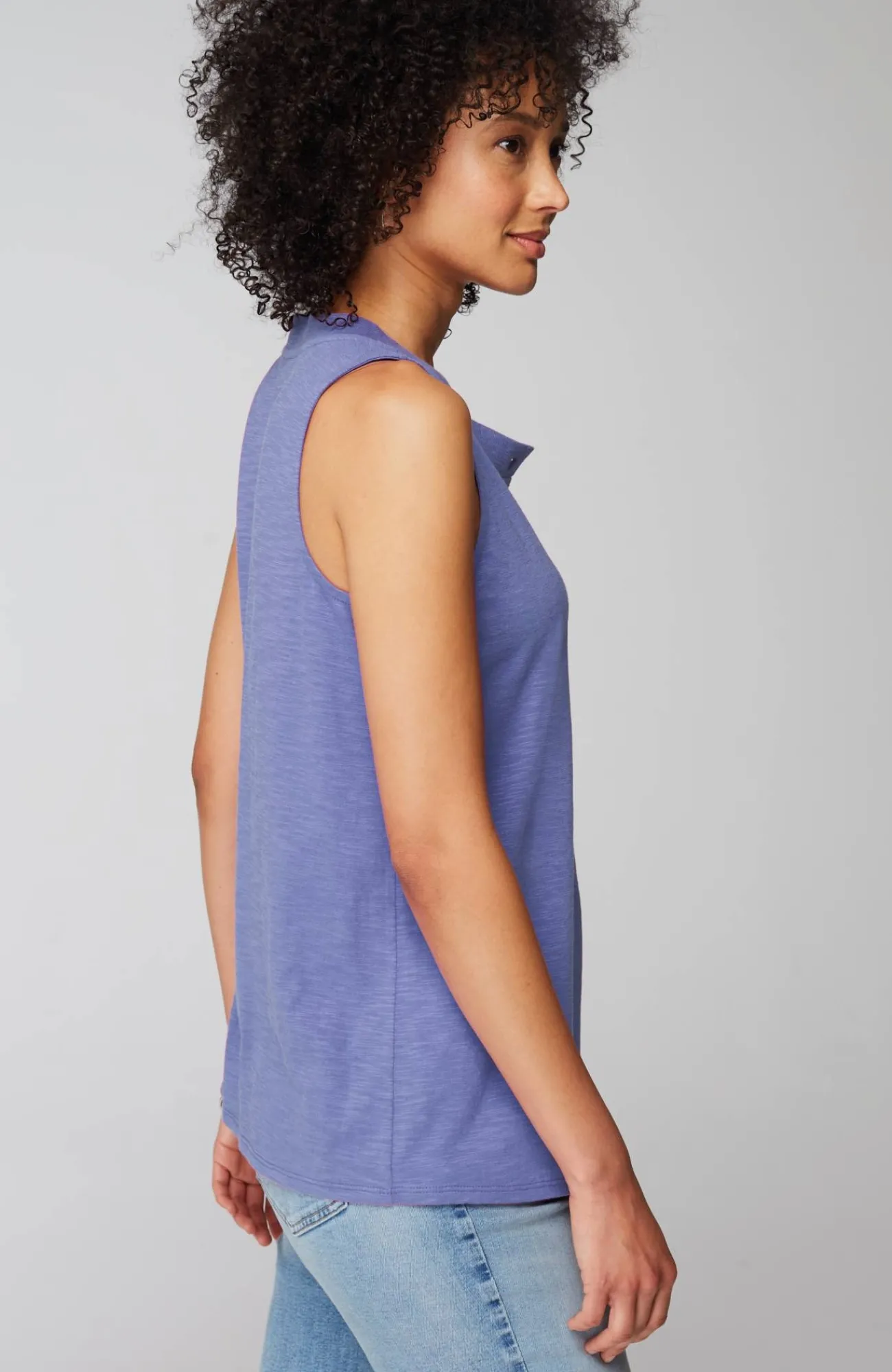 J.Jill Rib-Trim Henley Tank Online