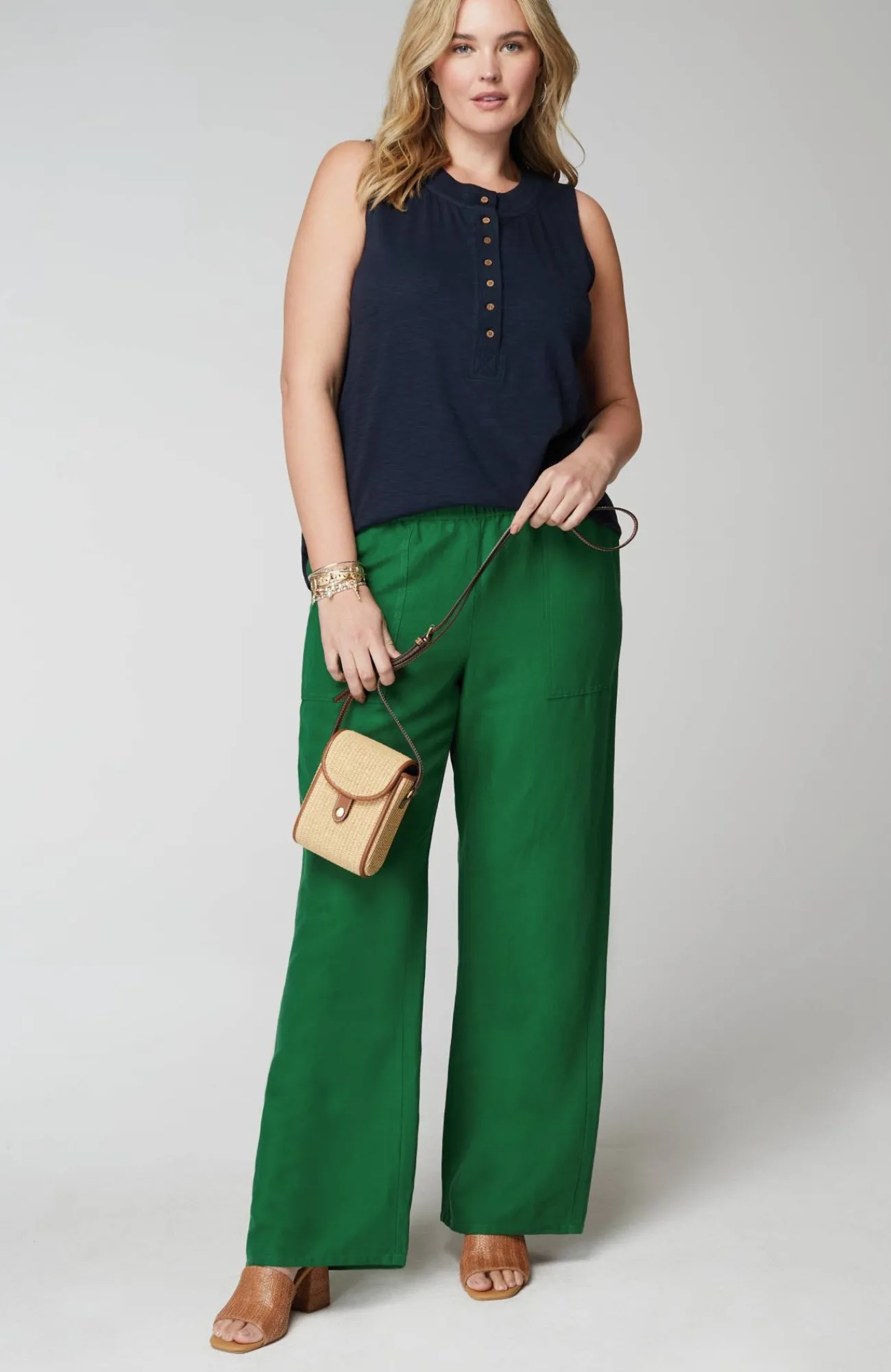 J.Jill Rib-Trim Henley Tank Online