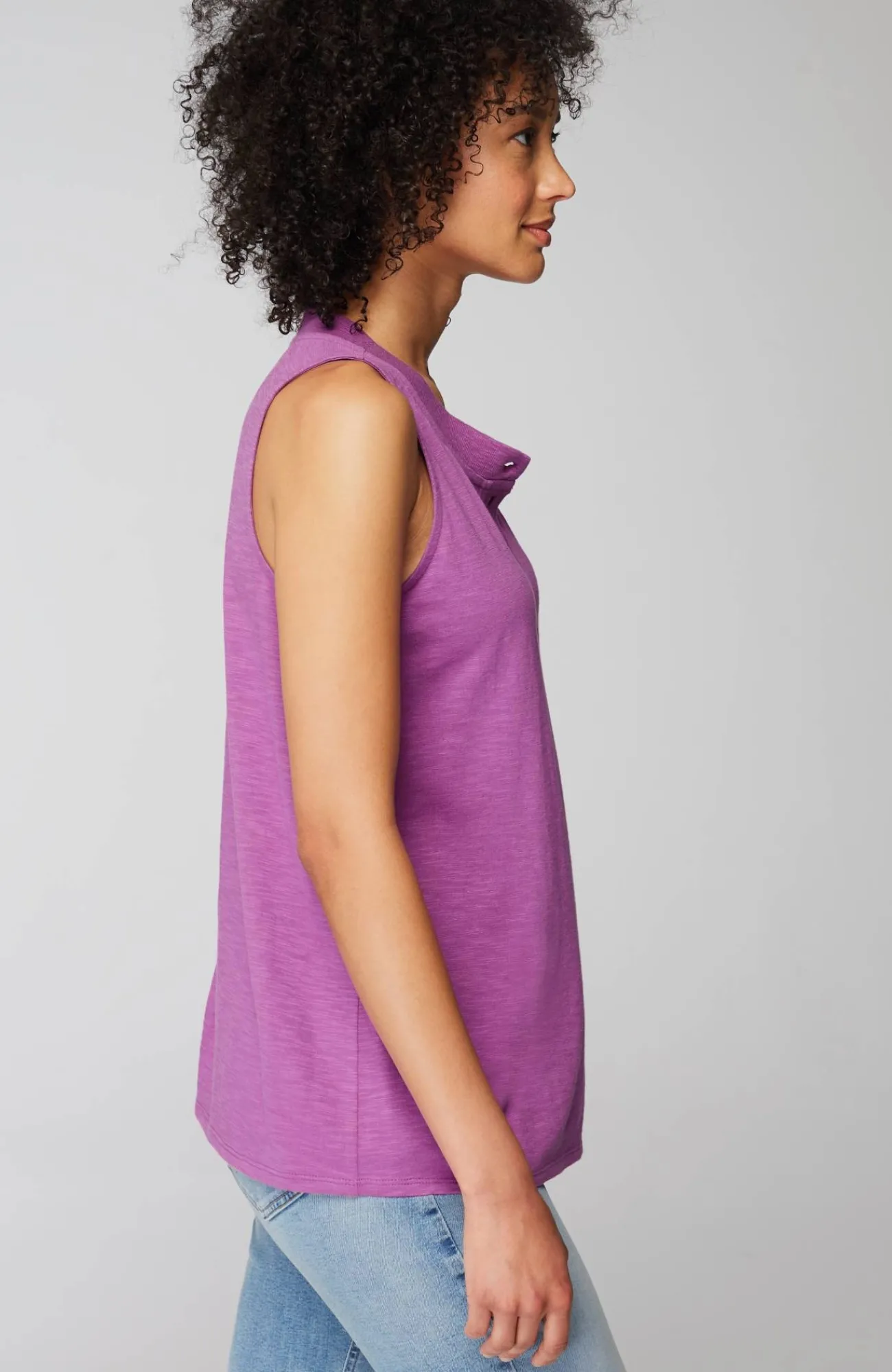 J.Jill Rib-Trim Henley Tank Online