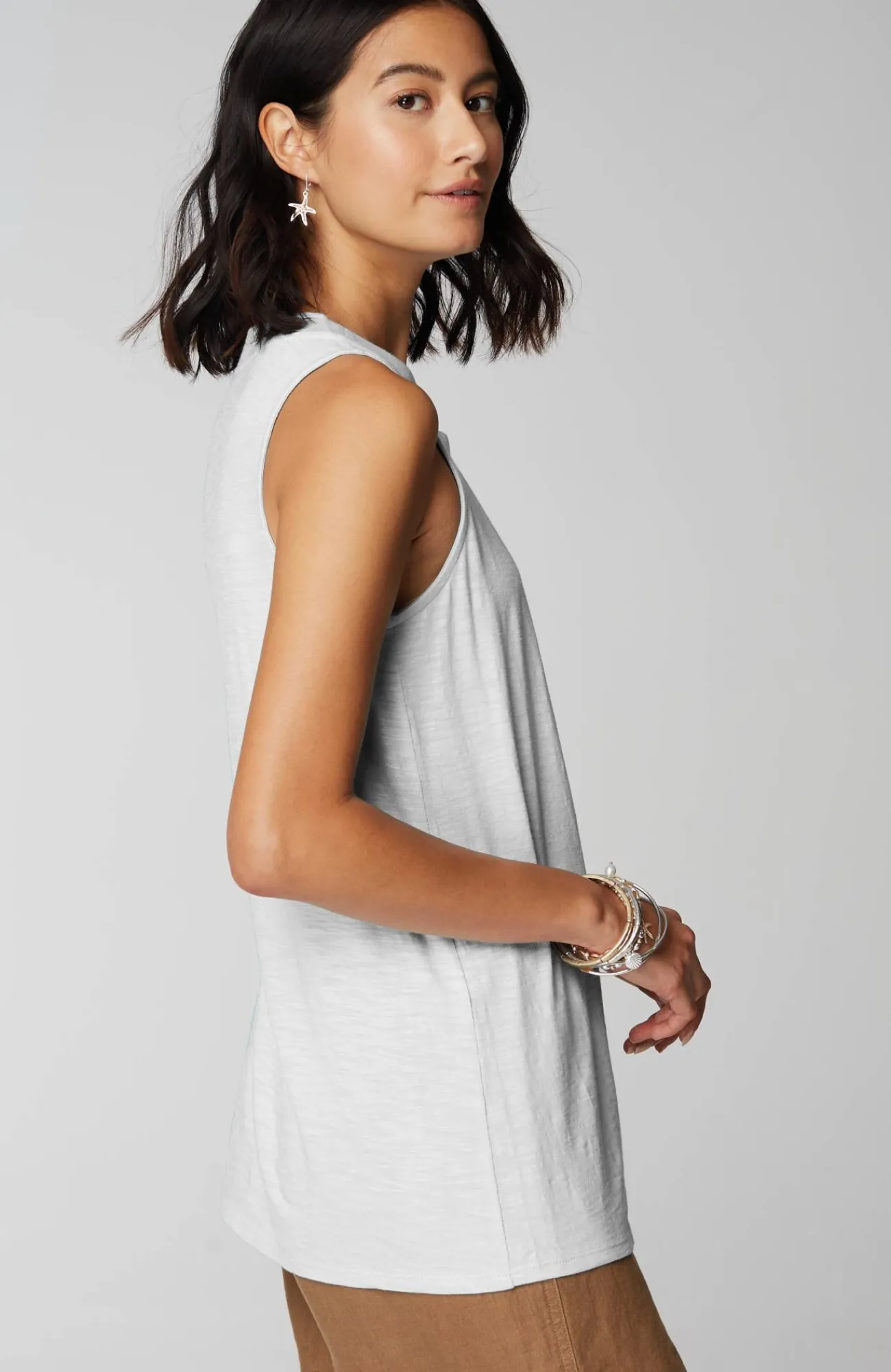 J.Jill Rib-Trim Henley Tank Online
