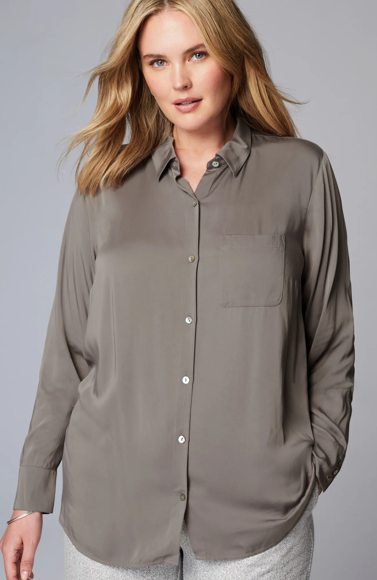 J.Jill Satin A-Line Shirt Cheap