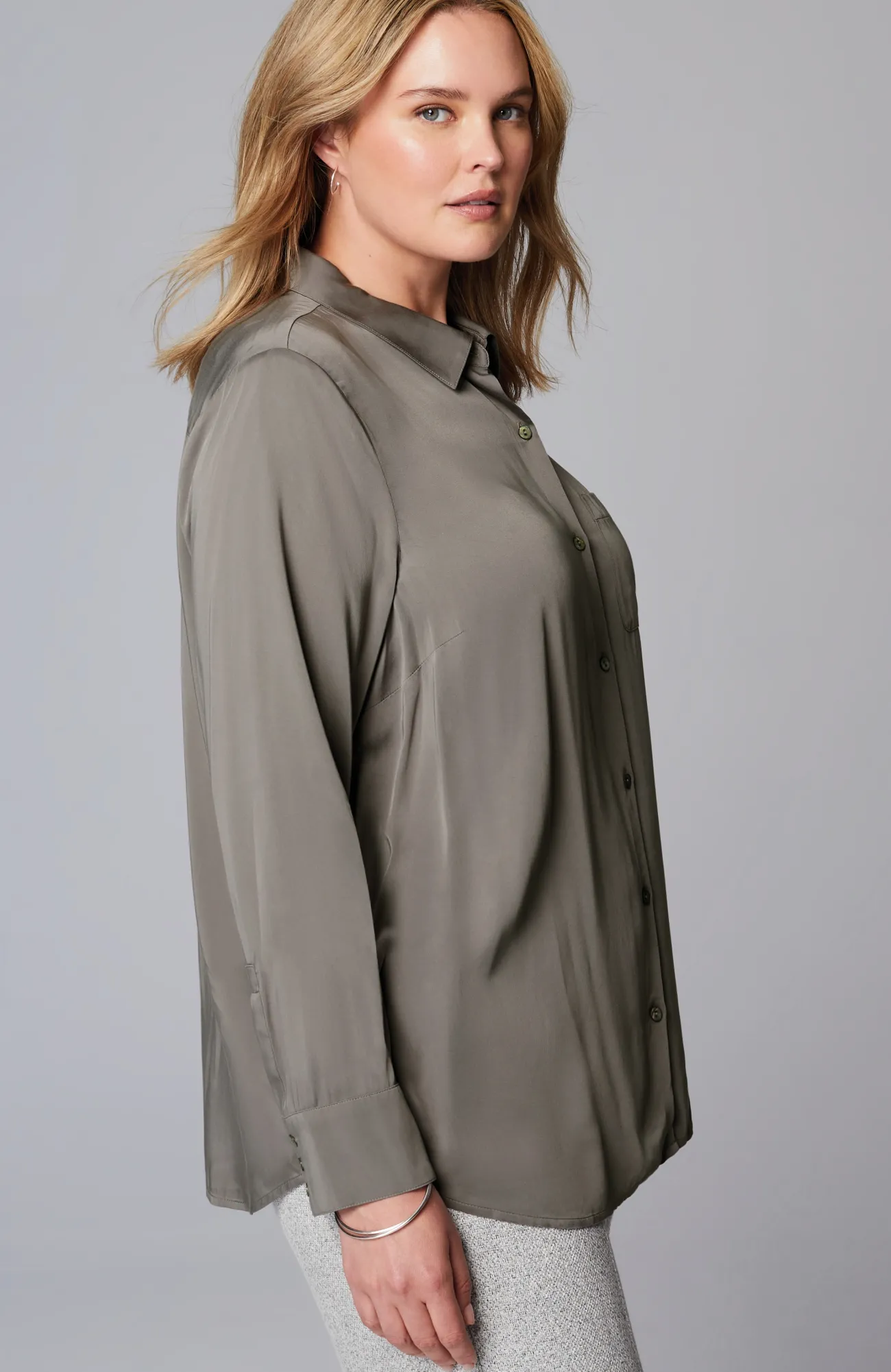 J.Jill Satin A-Line Shirt Cheap