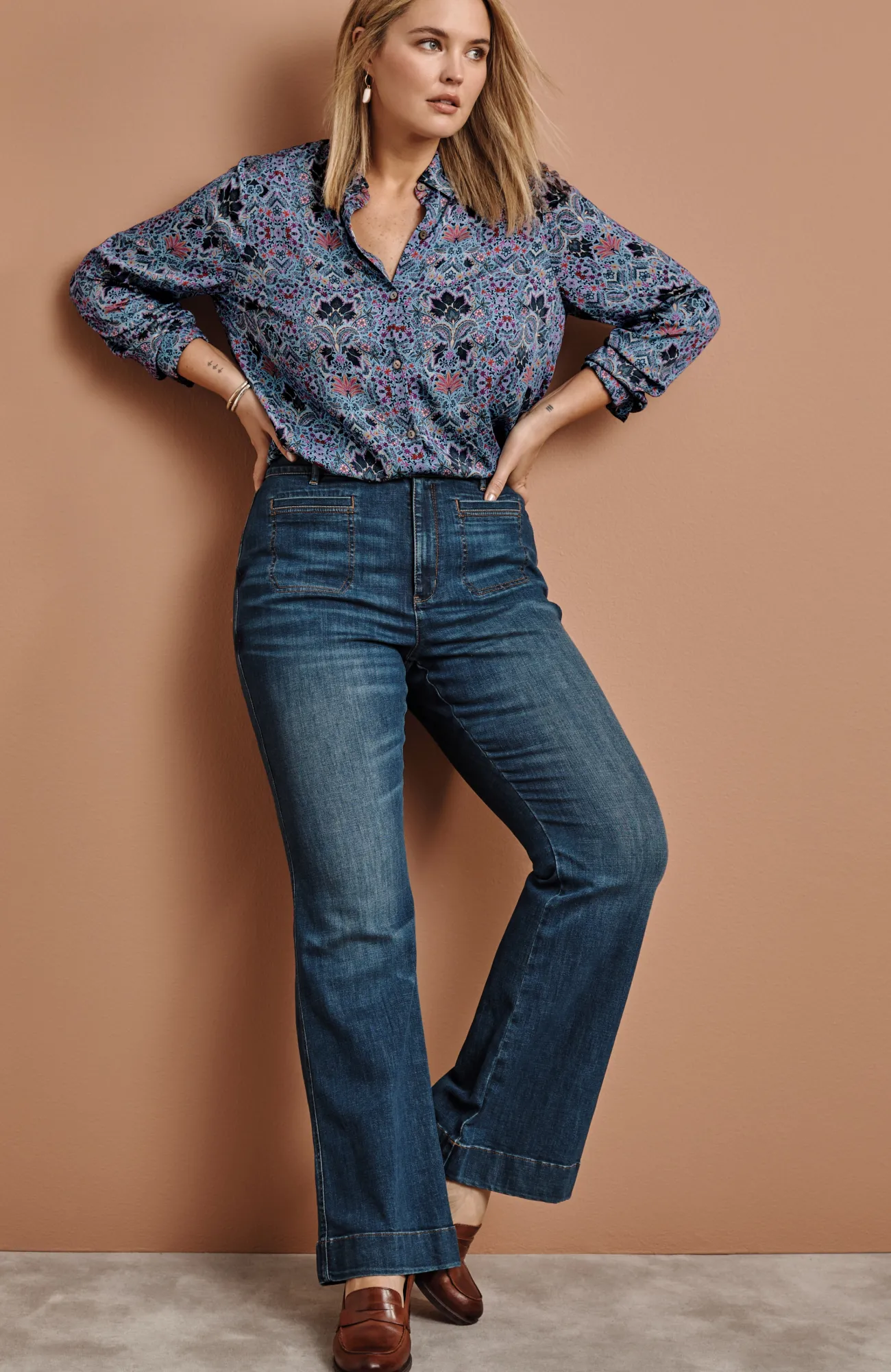 J.Jill Satin A-Line Shirt Cheap