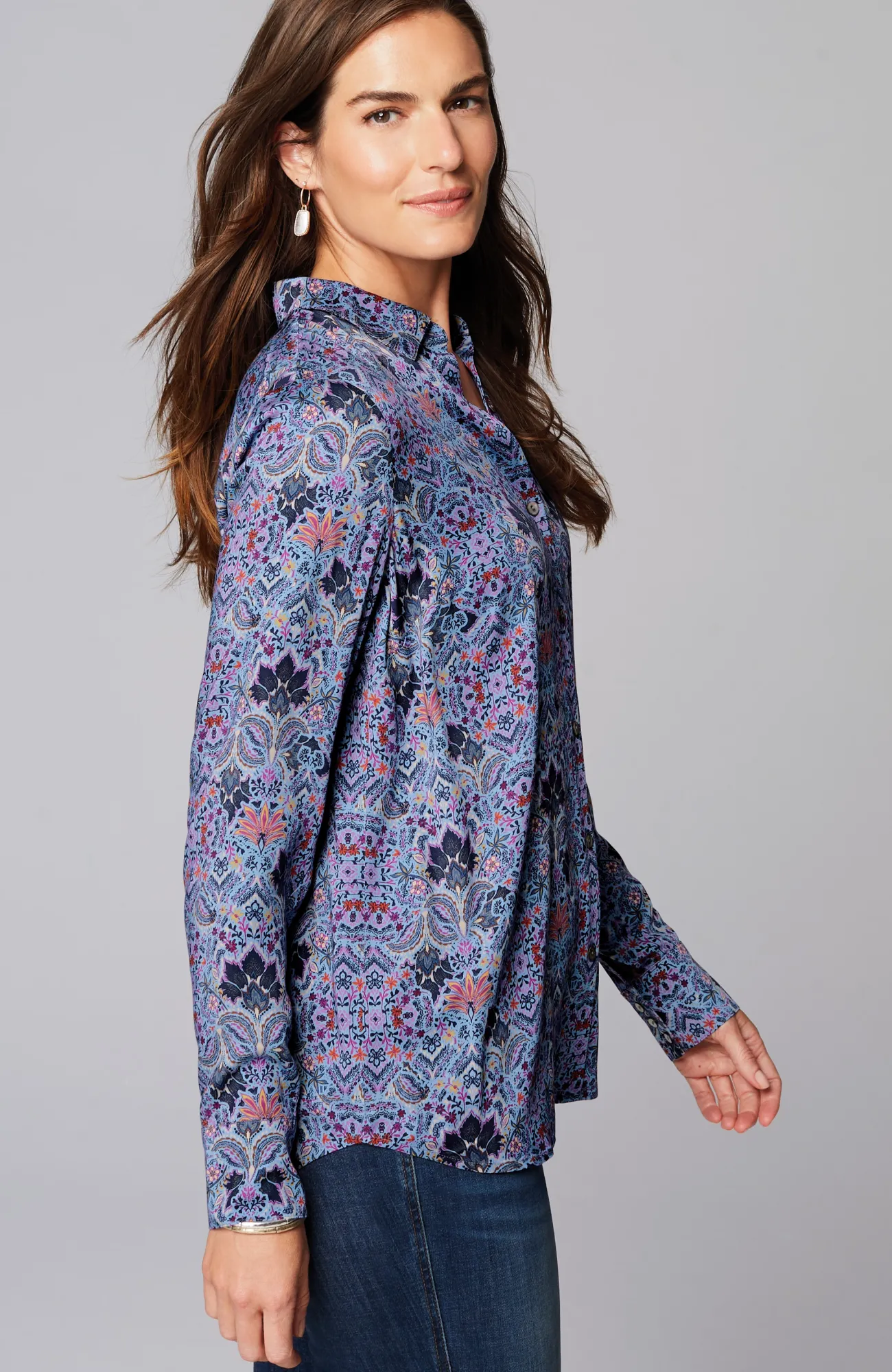 J.Jill Satin A-Line Shirt Cheap