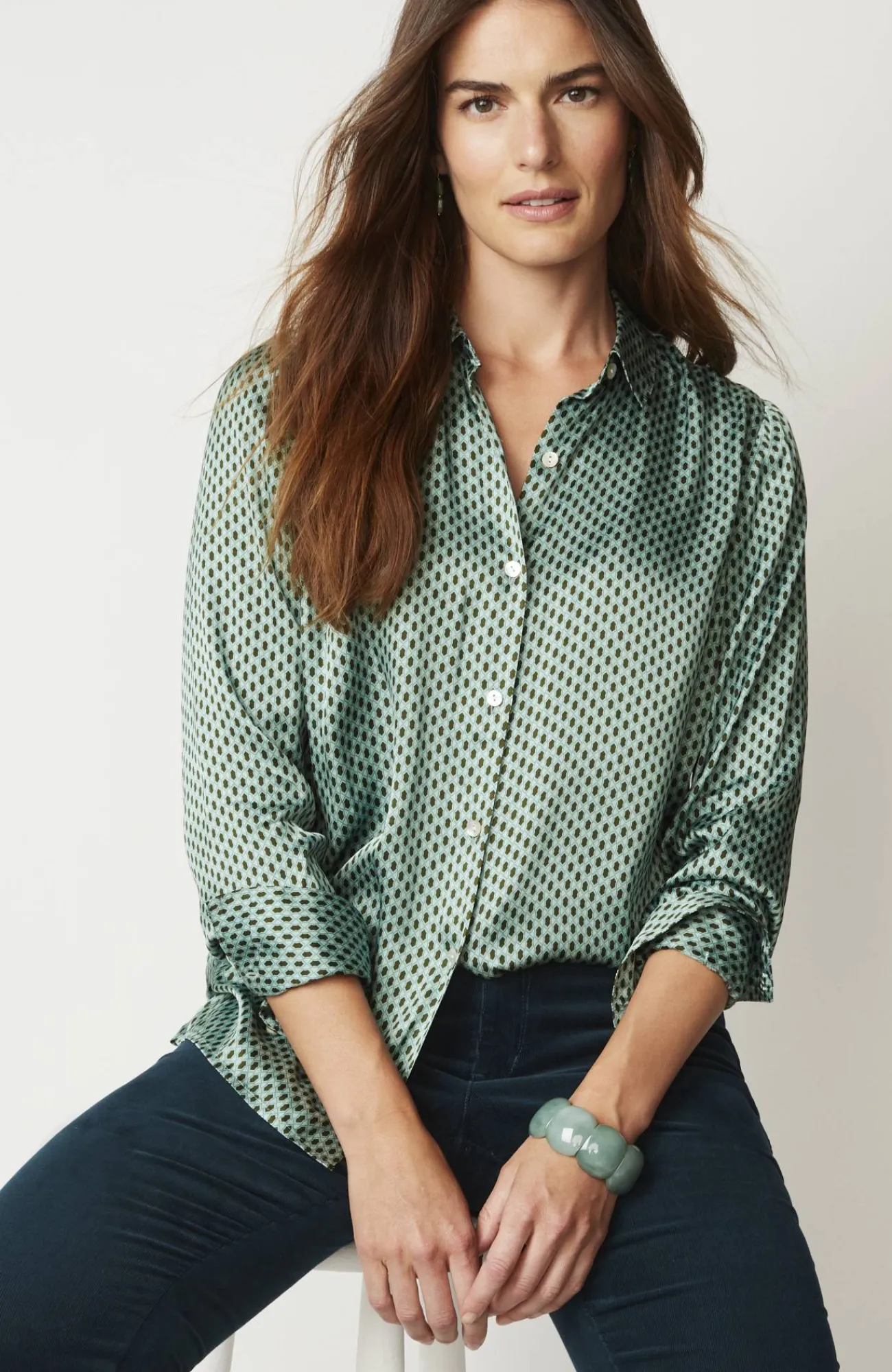 J.Jill Satin Button-Front Shirt Best Sale