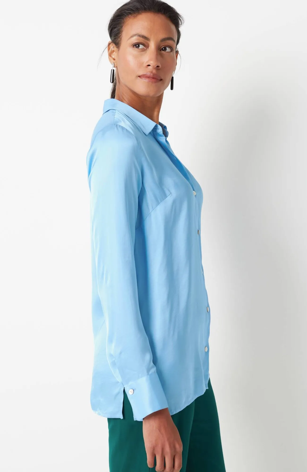 J.Jill Satin Button-Front Shirt Best Sale