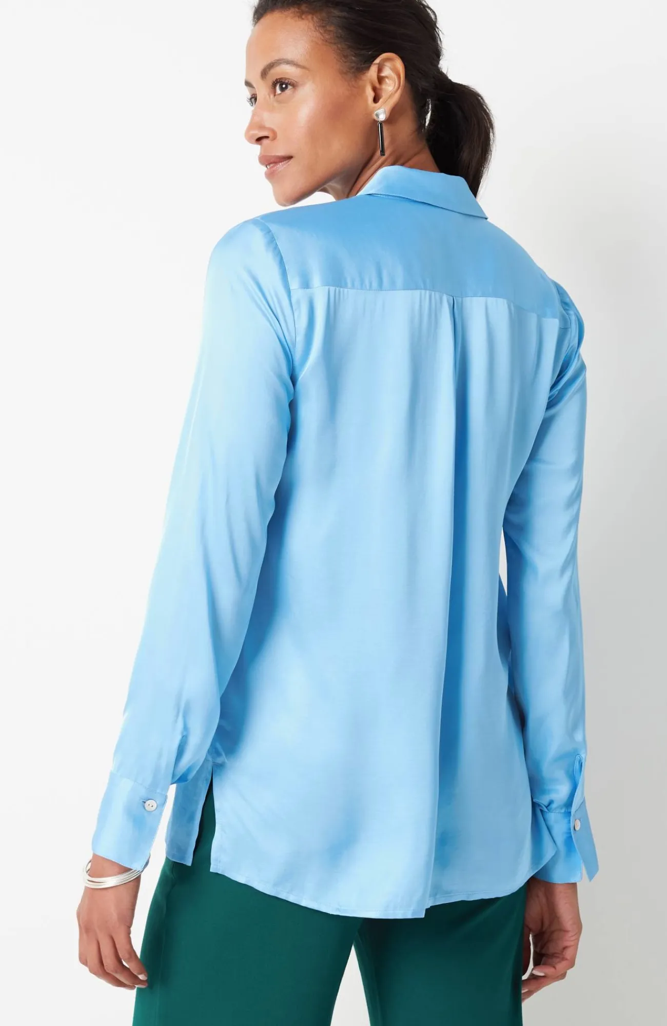 J.Jill Satin Button-Front Shirt Best Sale