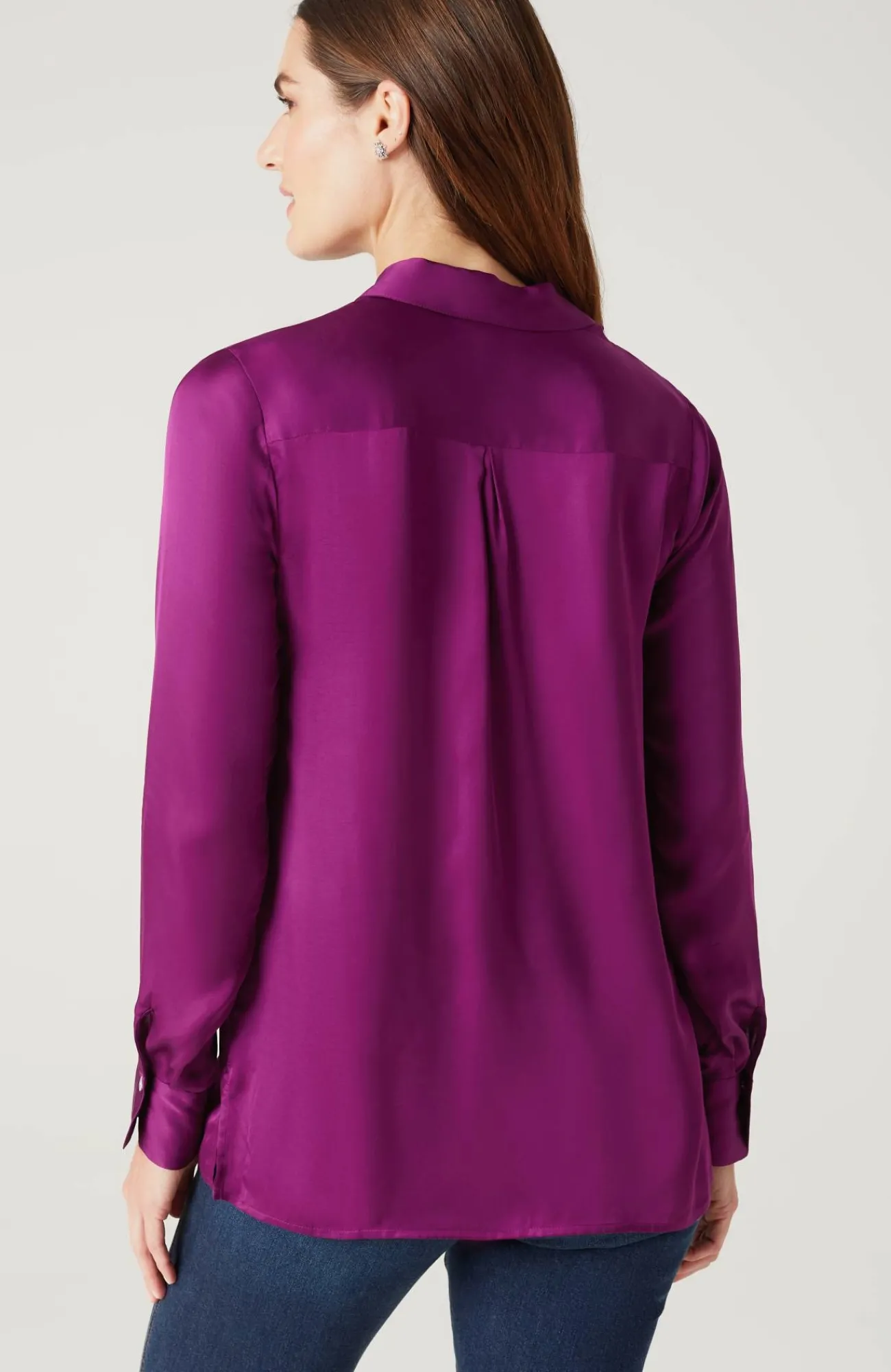 J.Jill Satin Button-Front Shirt Best Sale