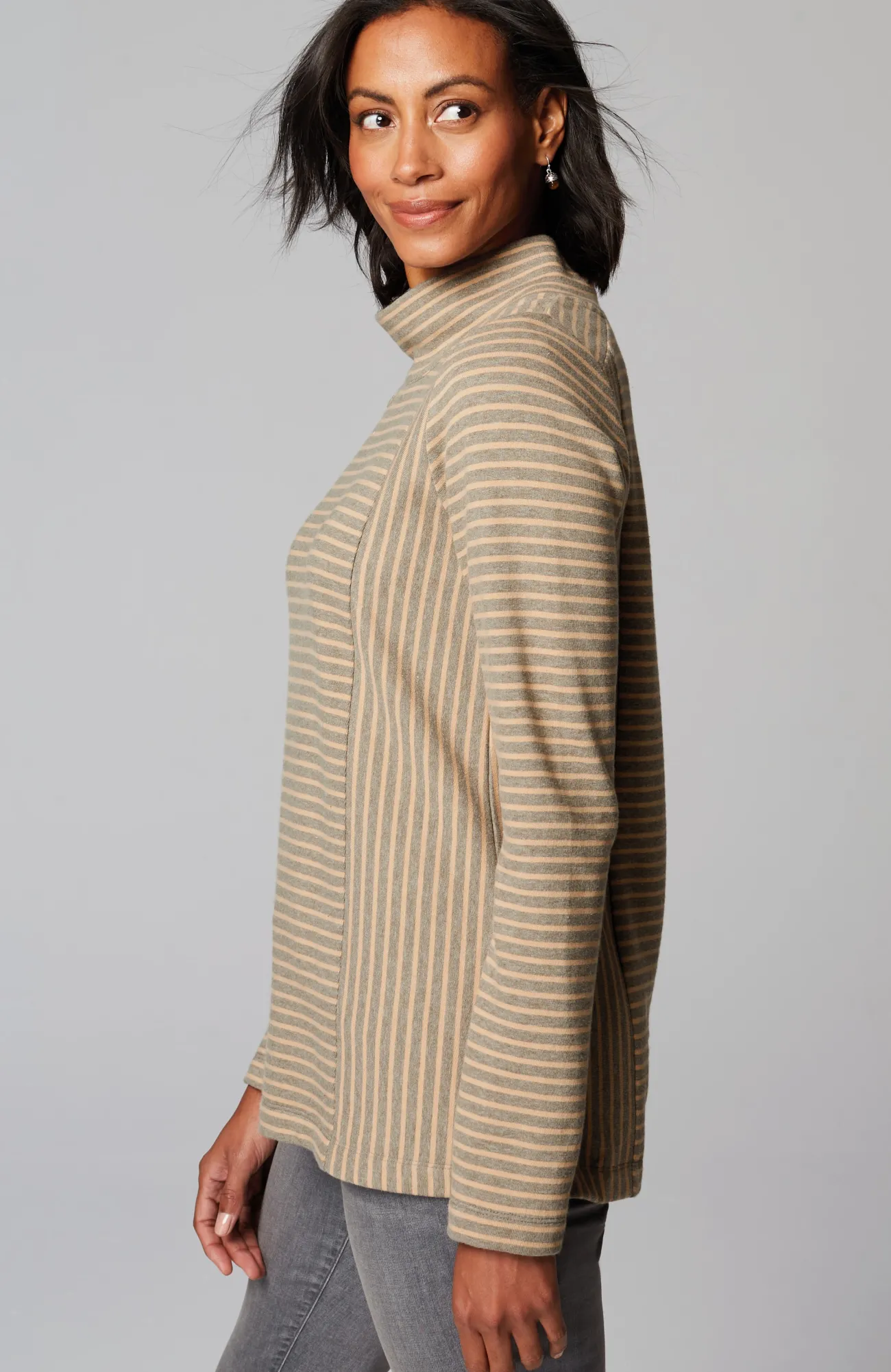 J.Jill Seamed Mock-Neck Top Cheap