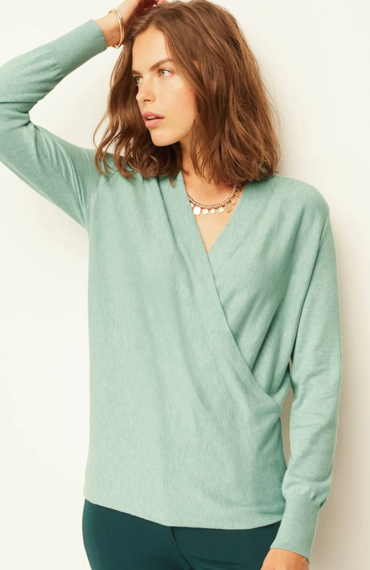 J.Jill Seamed Wrap Sweater Cheap