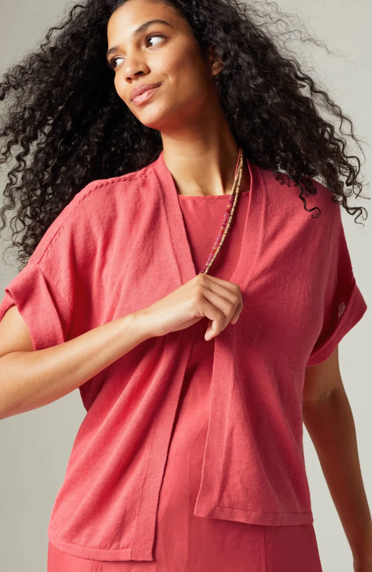 J.Jill Short Cuffed-Sleeve Open-Front Cardi Clearance