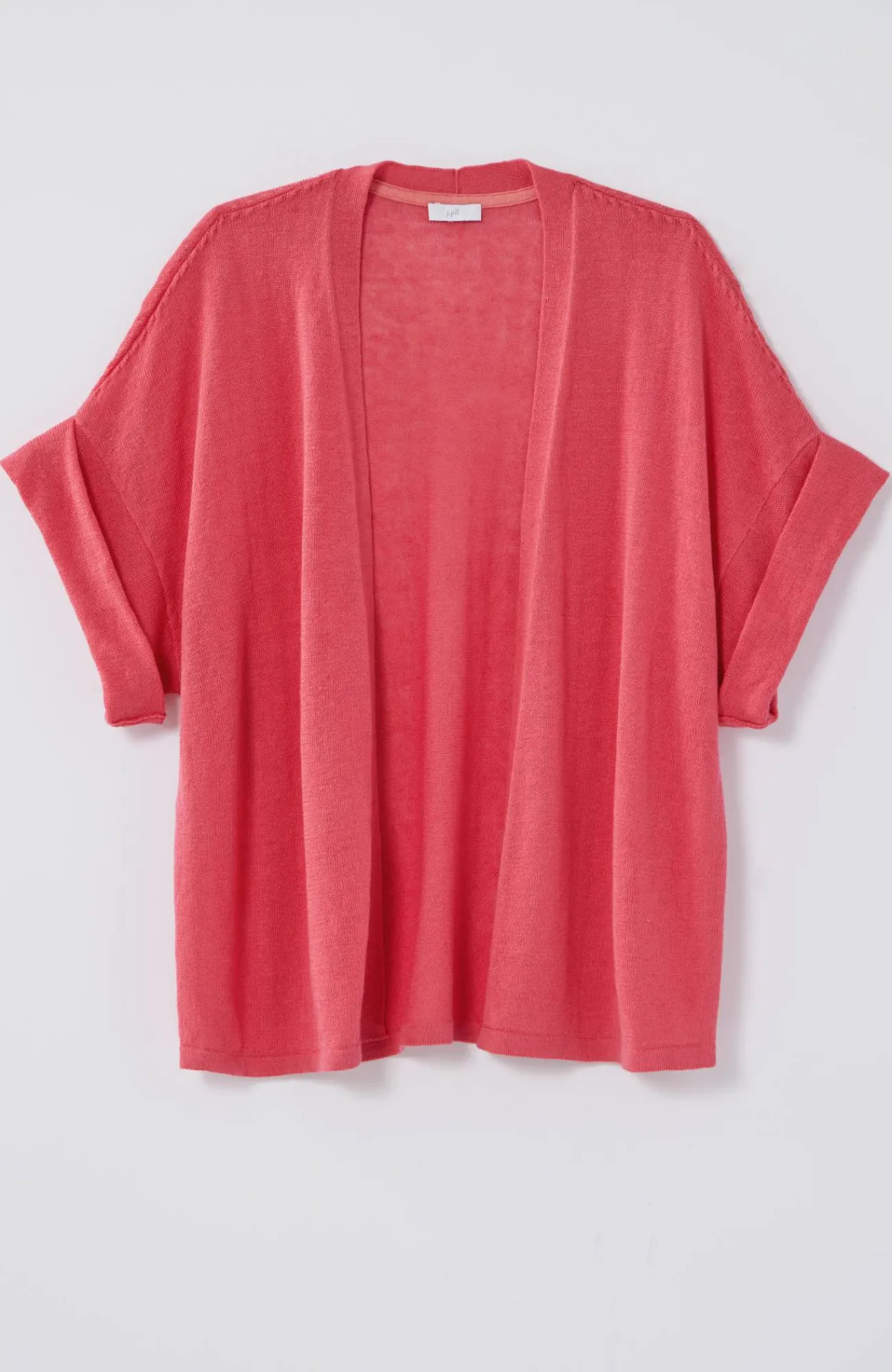 J.Jill Short Cuffed-Sleeve Open-Front Cardi Clearance