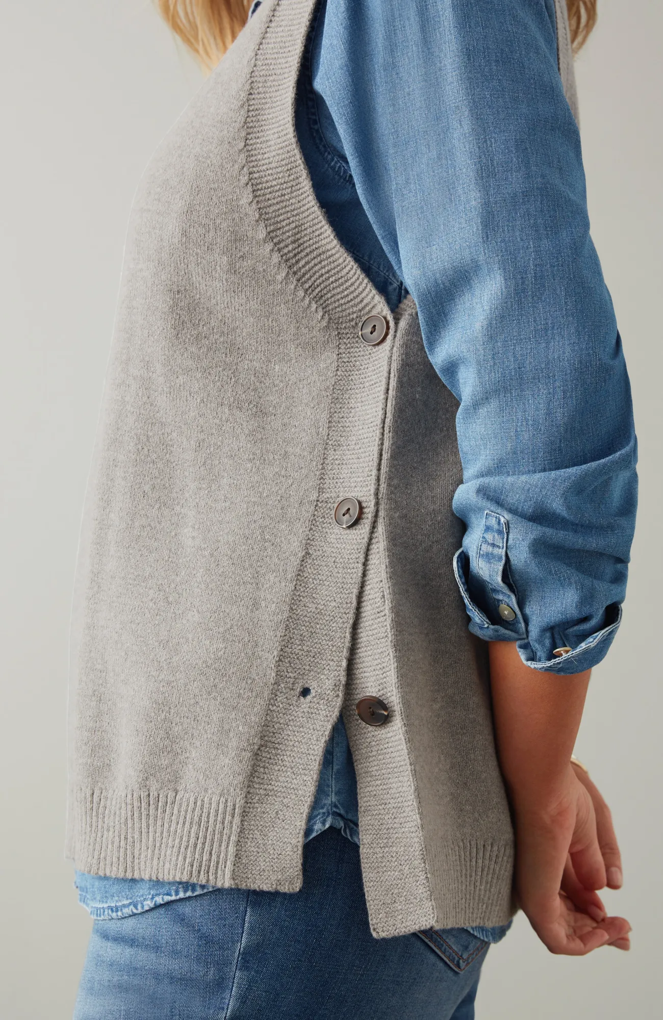 J.Jill Side-Button Vest Best