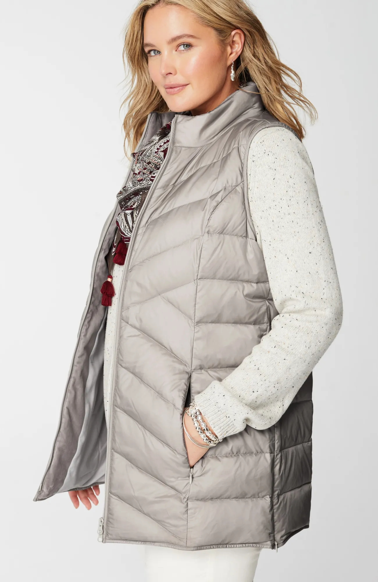 J.Jill Side-Zip Down Puffer Vest Online