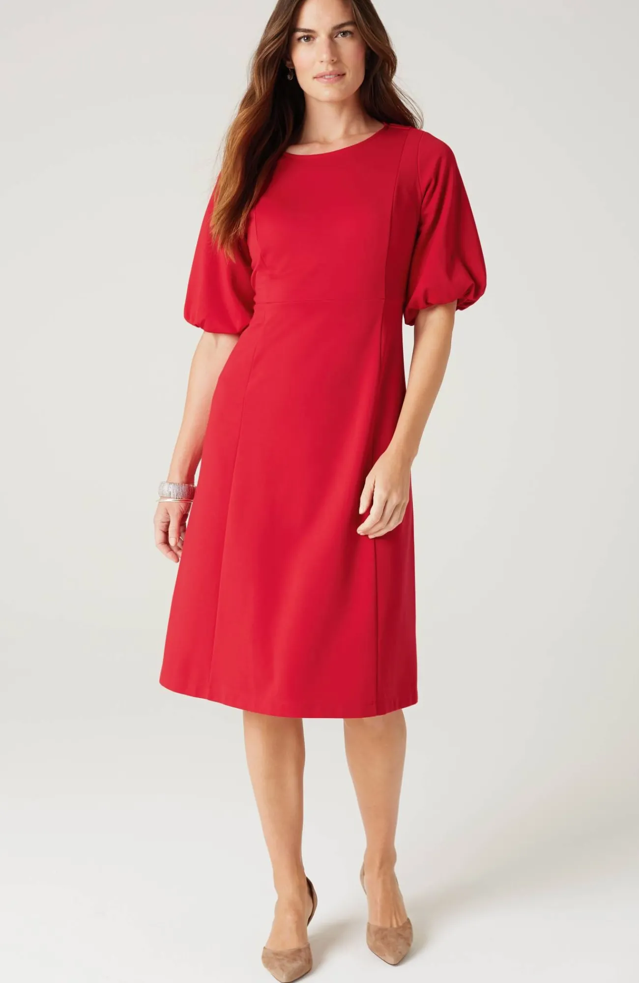 J.Jill Simple Elegance Dress Cherry Red Cheap