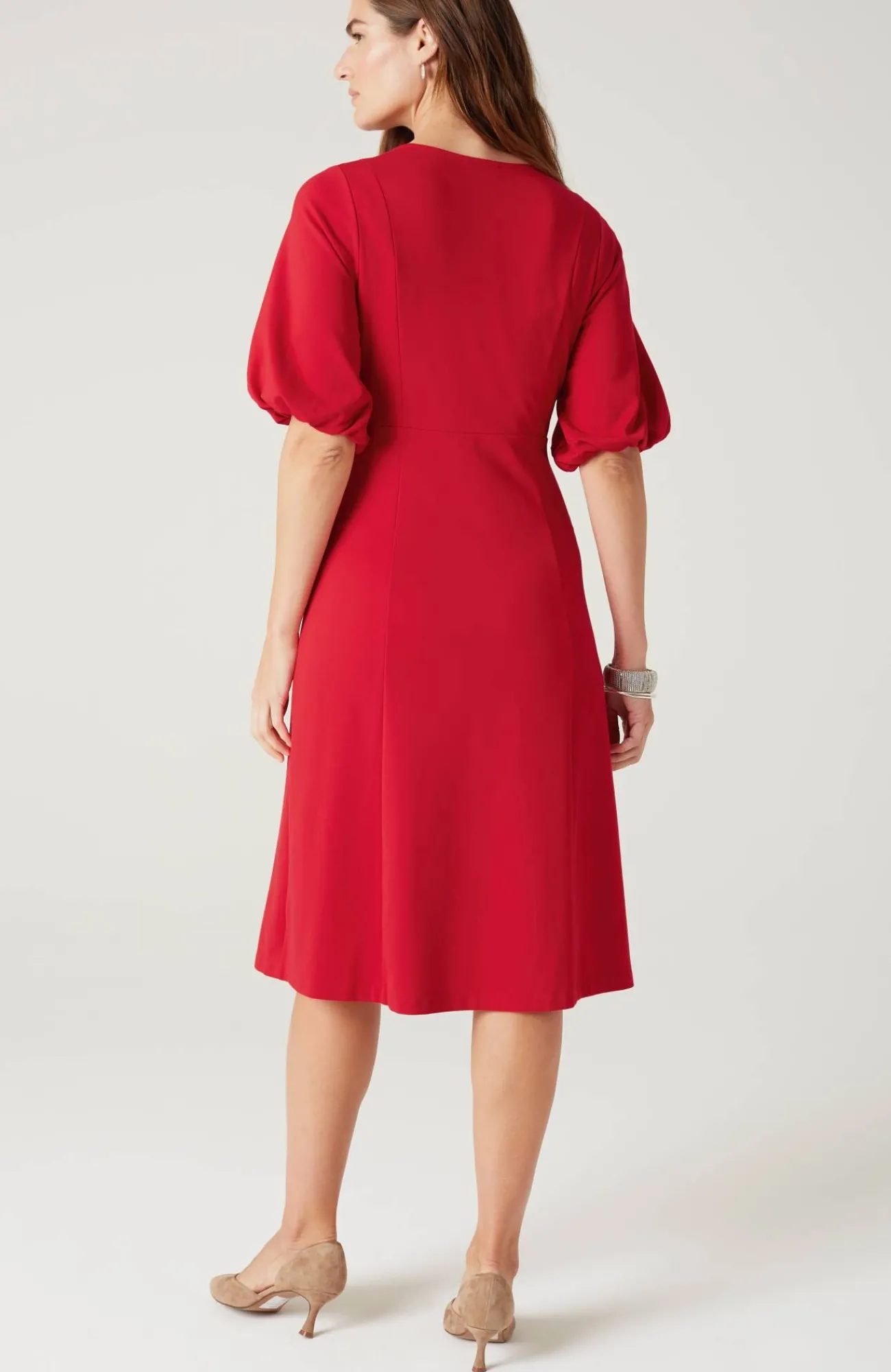 J.Jill Simple Elegance Dress Cherry Red Cheap