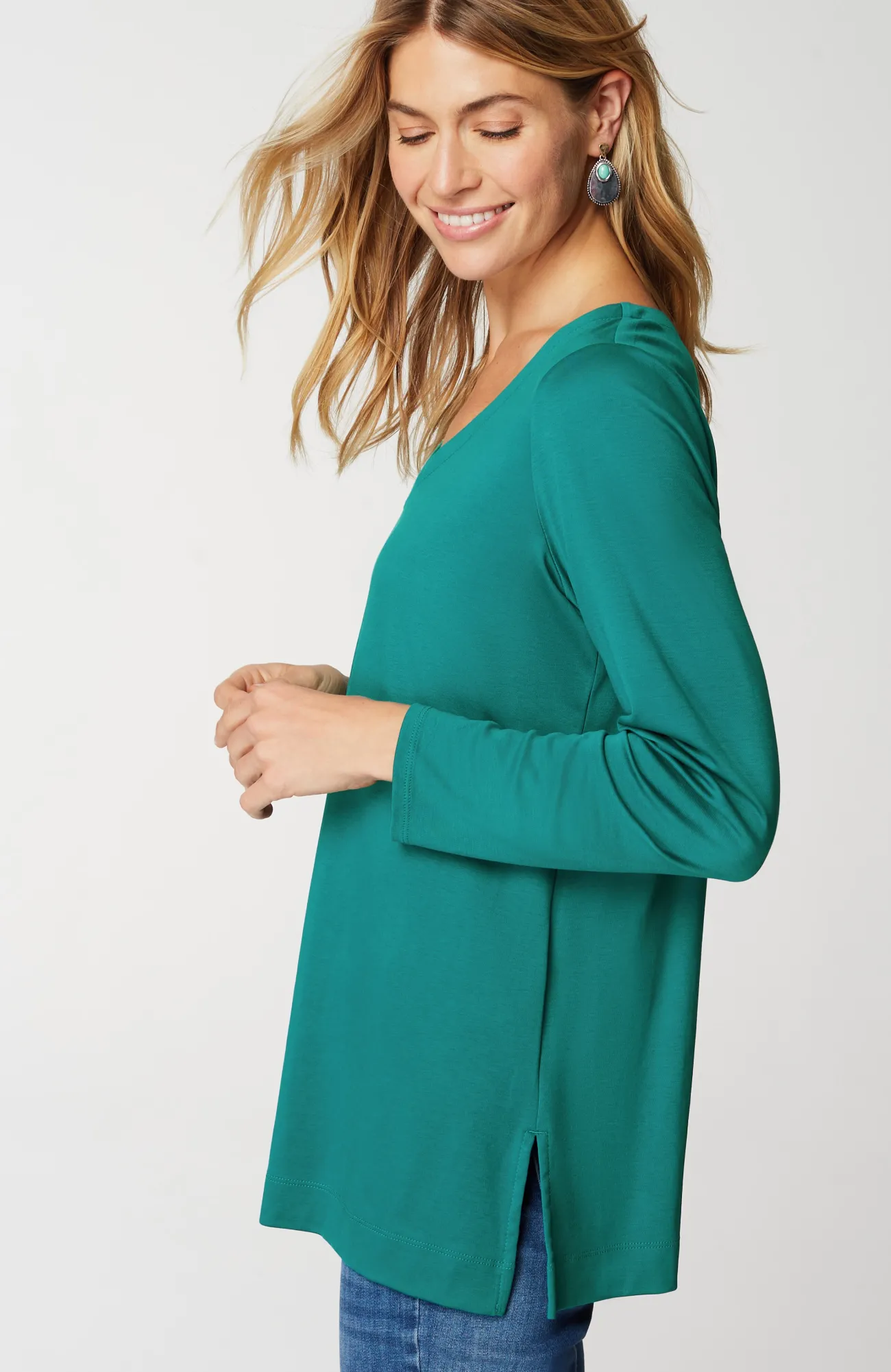 J.Jill Simply Supima® Side-Slit Tunic Cheap