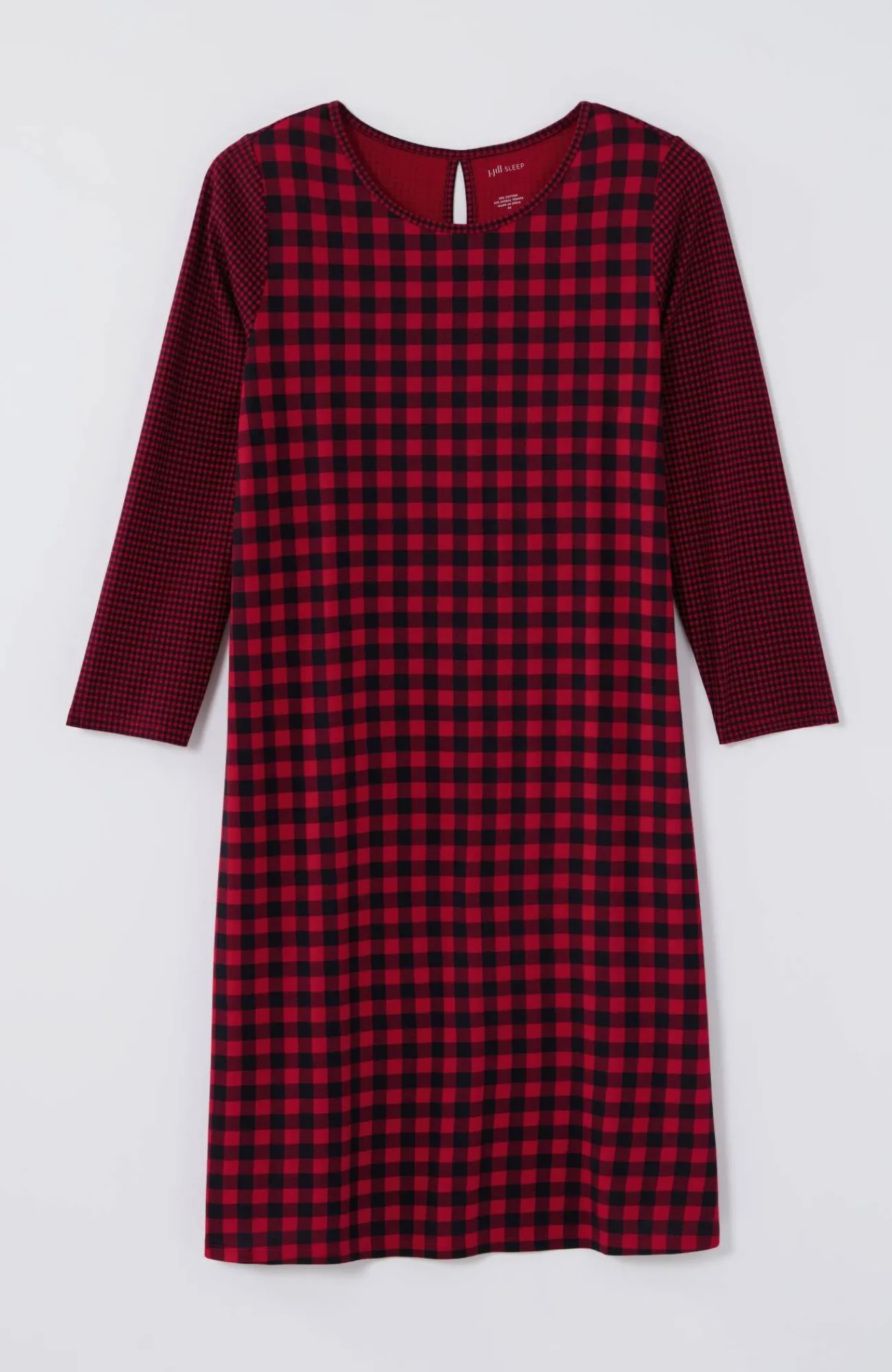 J.Jill Sleep Ultrasoft Keyhole Gown Scarlet Reindeer Forest Clearance