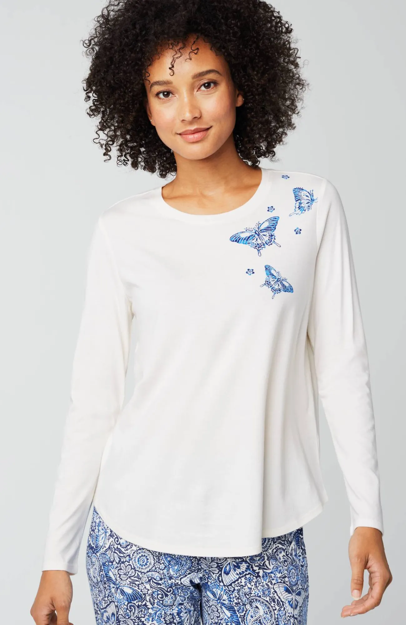 J.Jill Sleep Ultrasoft Long-Sleeve Top Discount