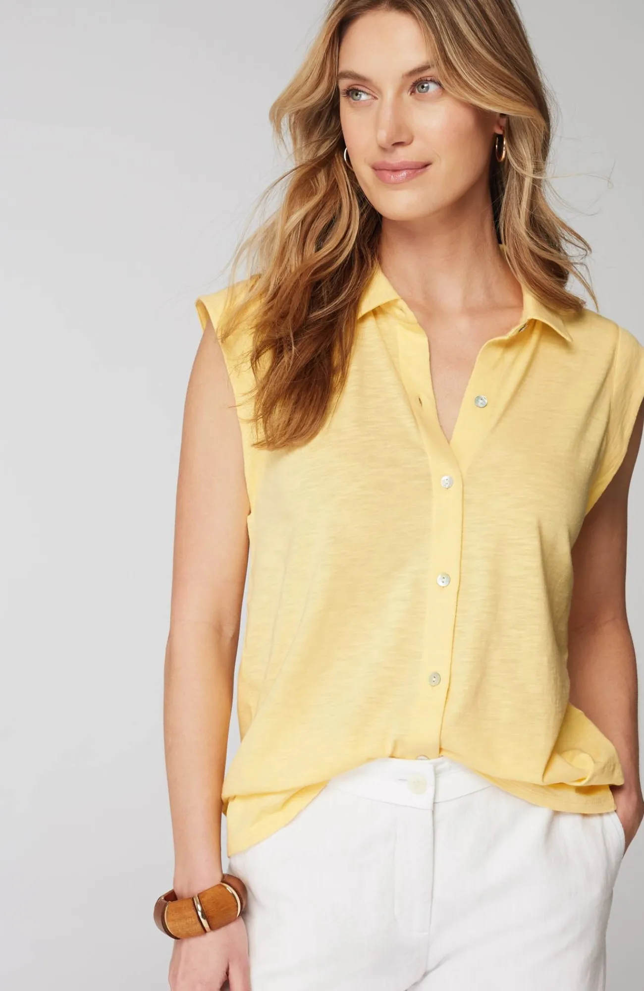 J.Jill Sleeveless Button-Front Top Sale