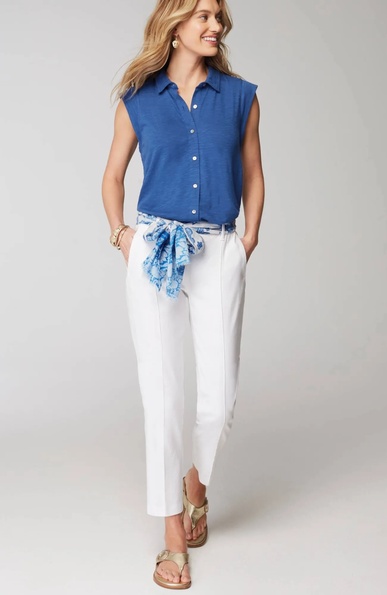 J.Jill Sleeveless Button-Front Top Sale