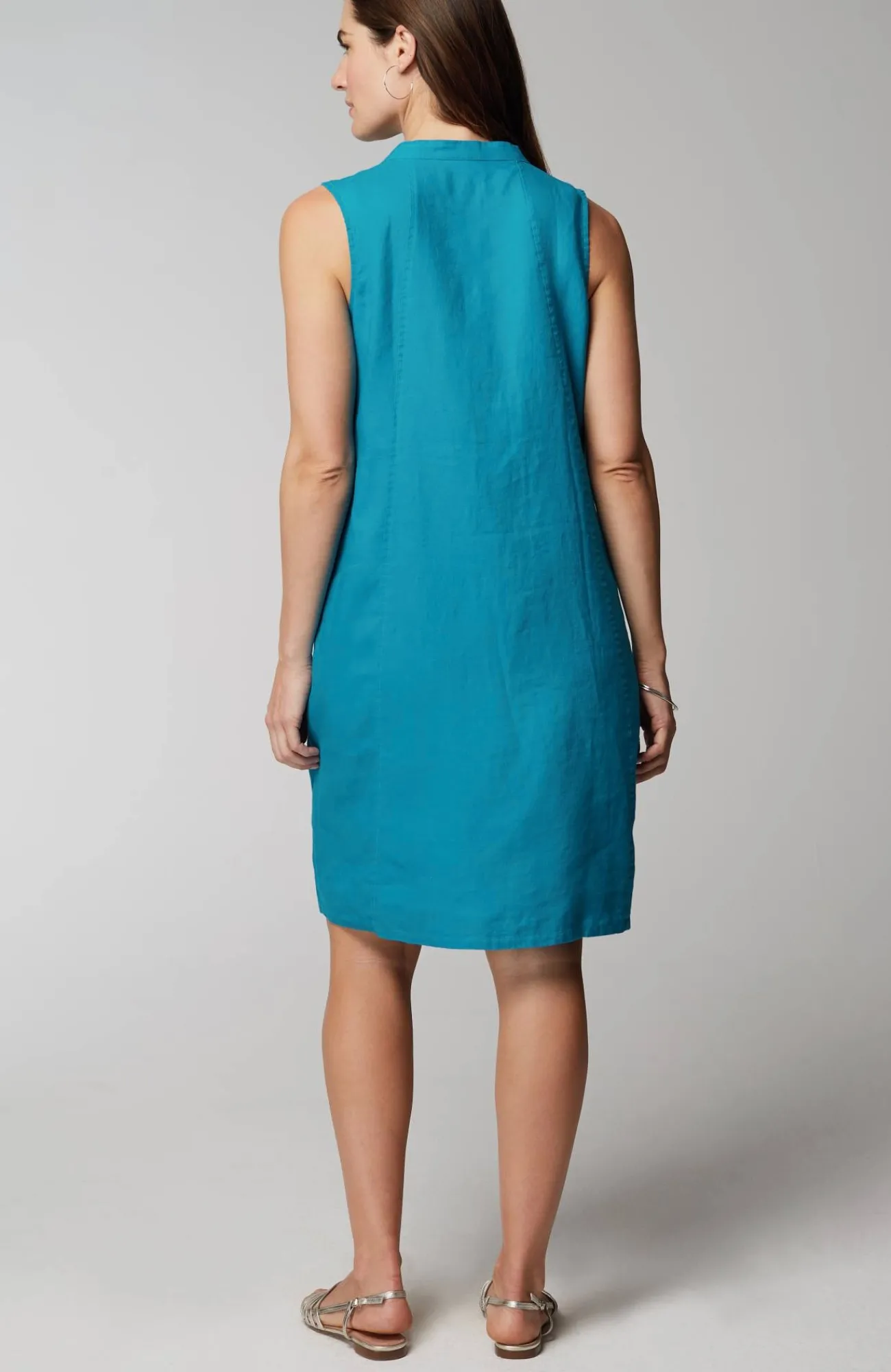 J.Jill Sleeveless Linen Pintucked Dress Online