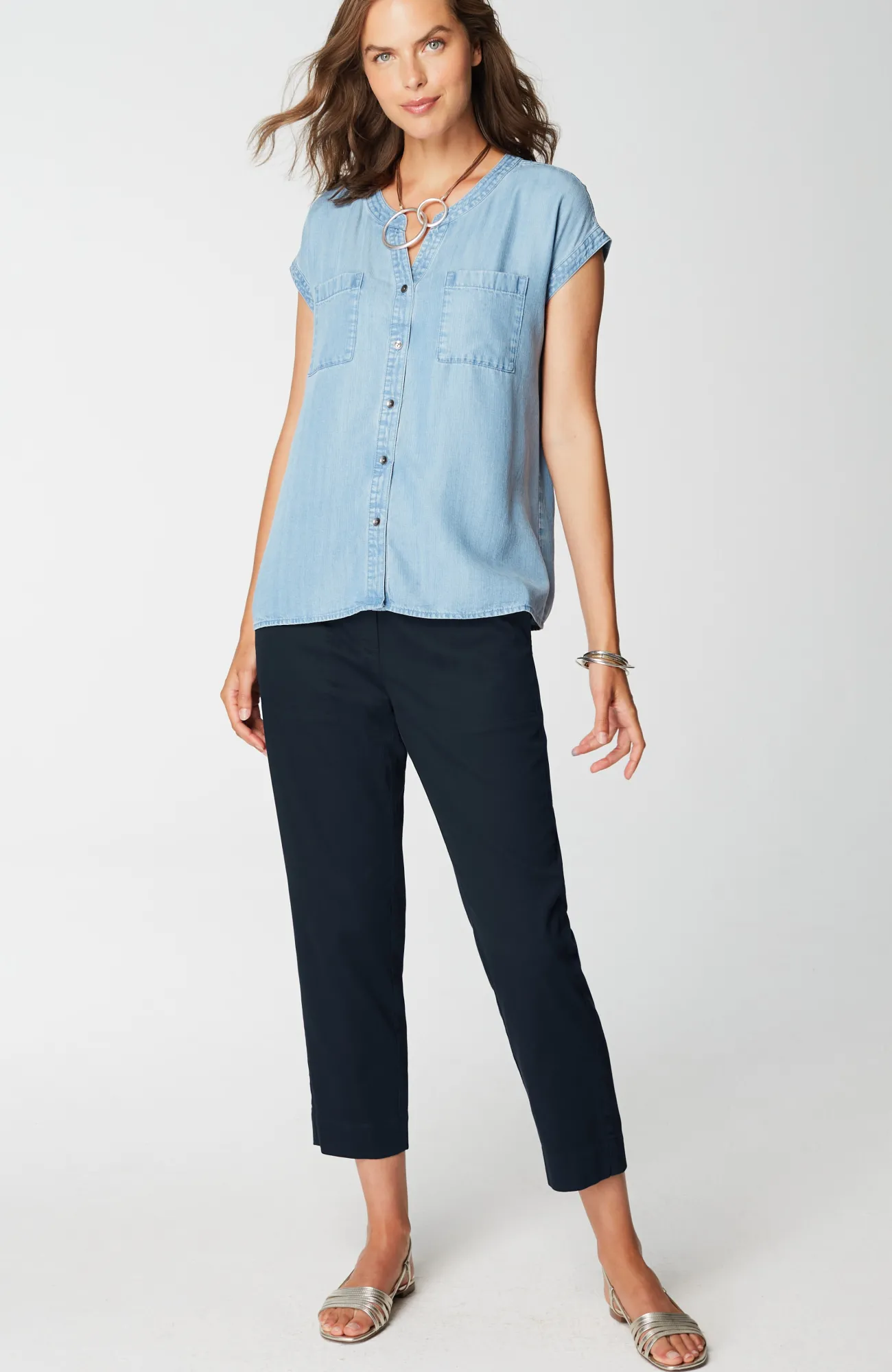 J.Jill Slim-Leg Twill Cargo Pants Cheap