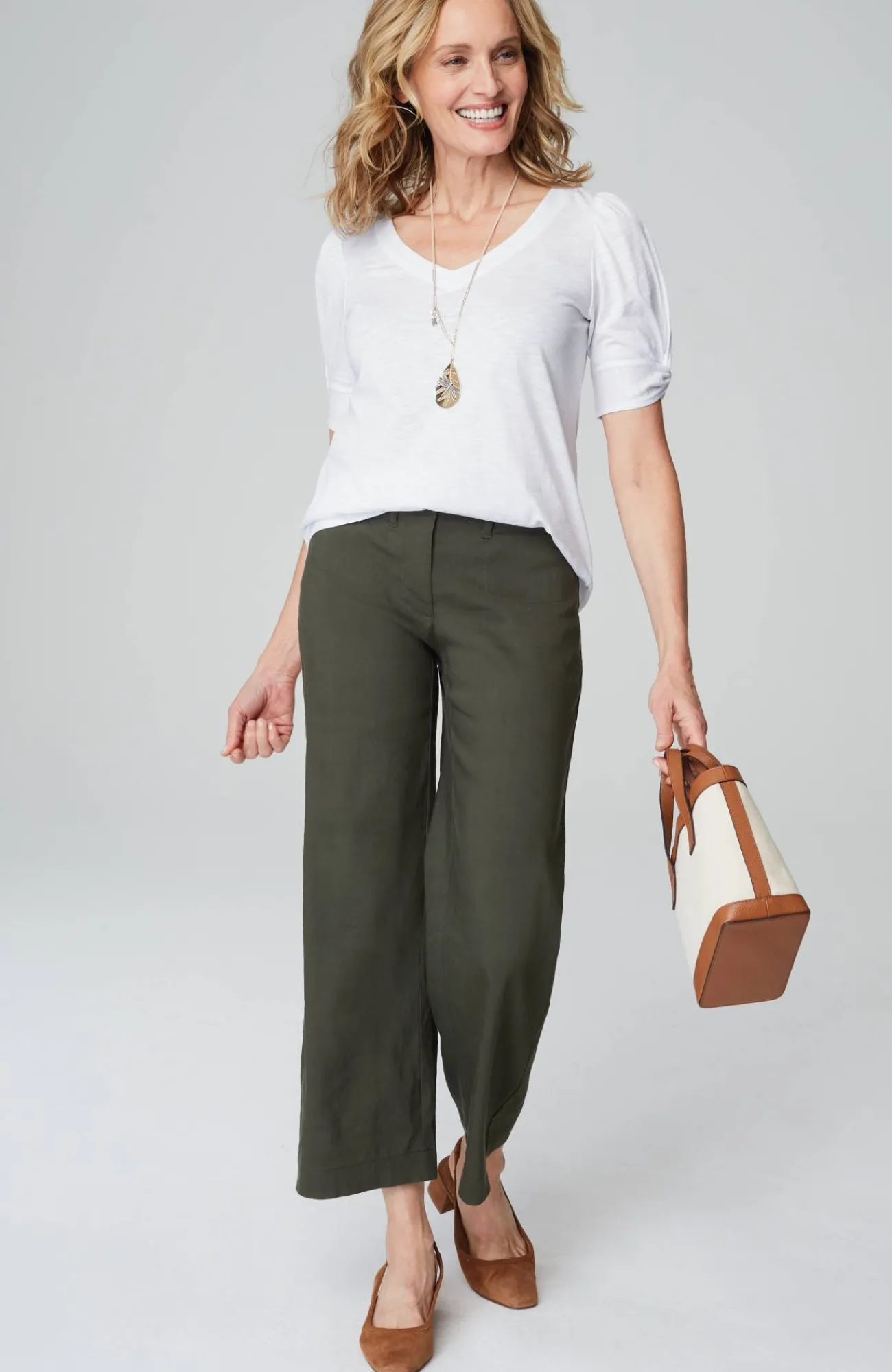 J.Jill Slub-Knit Twist-Sleeve Tee New