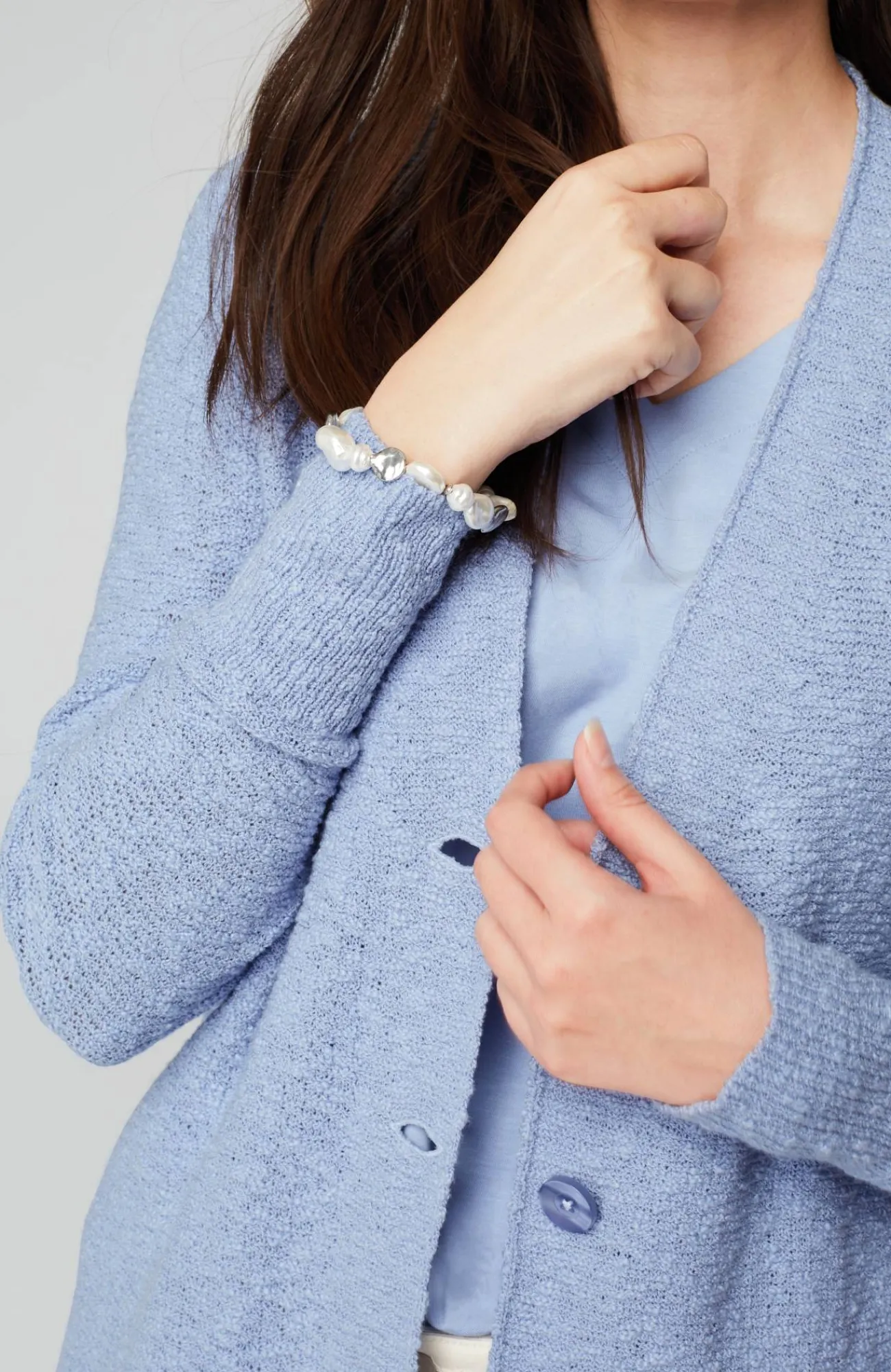 J.Jill Slub-Textured Button-Front Cardi Fashion