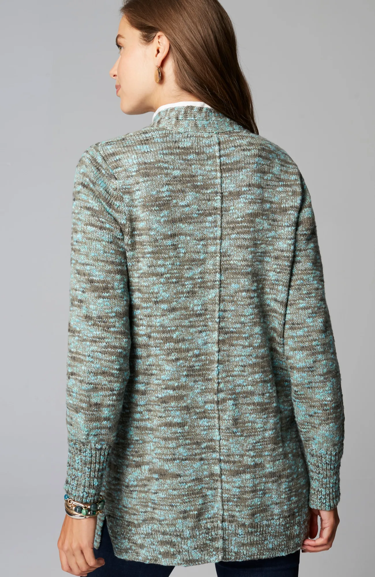 J.Jill Slub-Textured Space-Dyed Cardi Best
