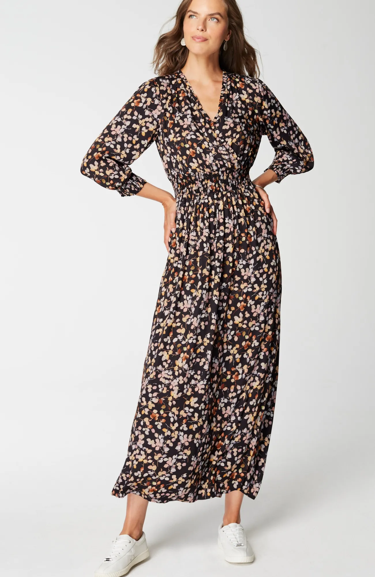 J.Jill Smocked Sateen Dress Sale