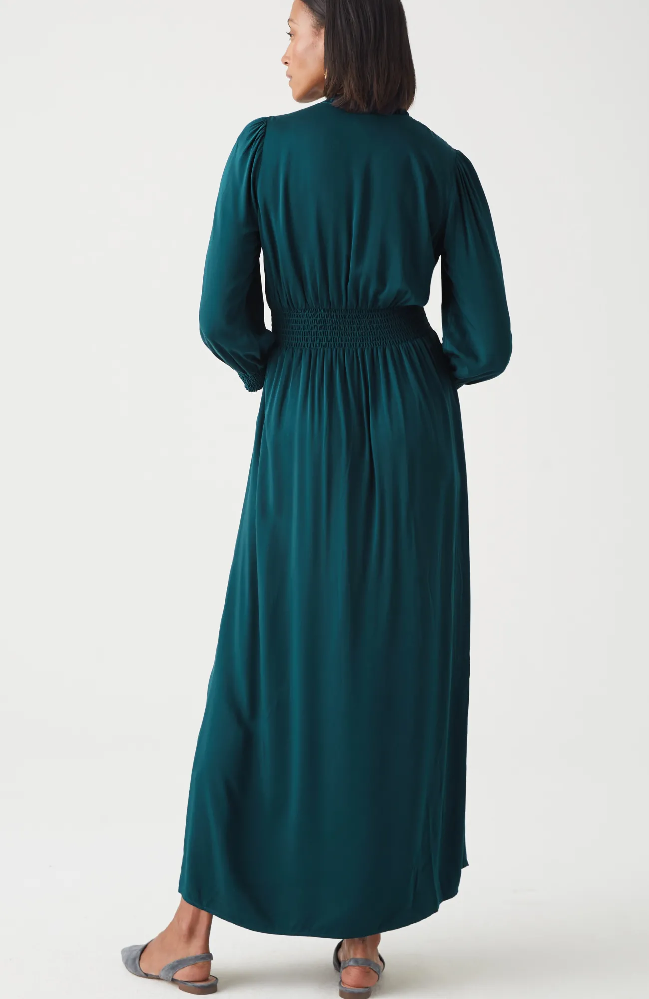 J.Jill Smocked Sateen Dress Sale