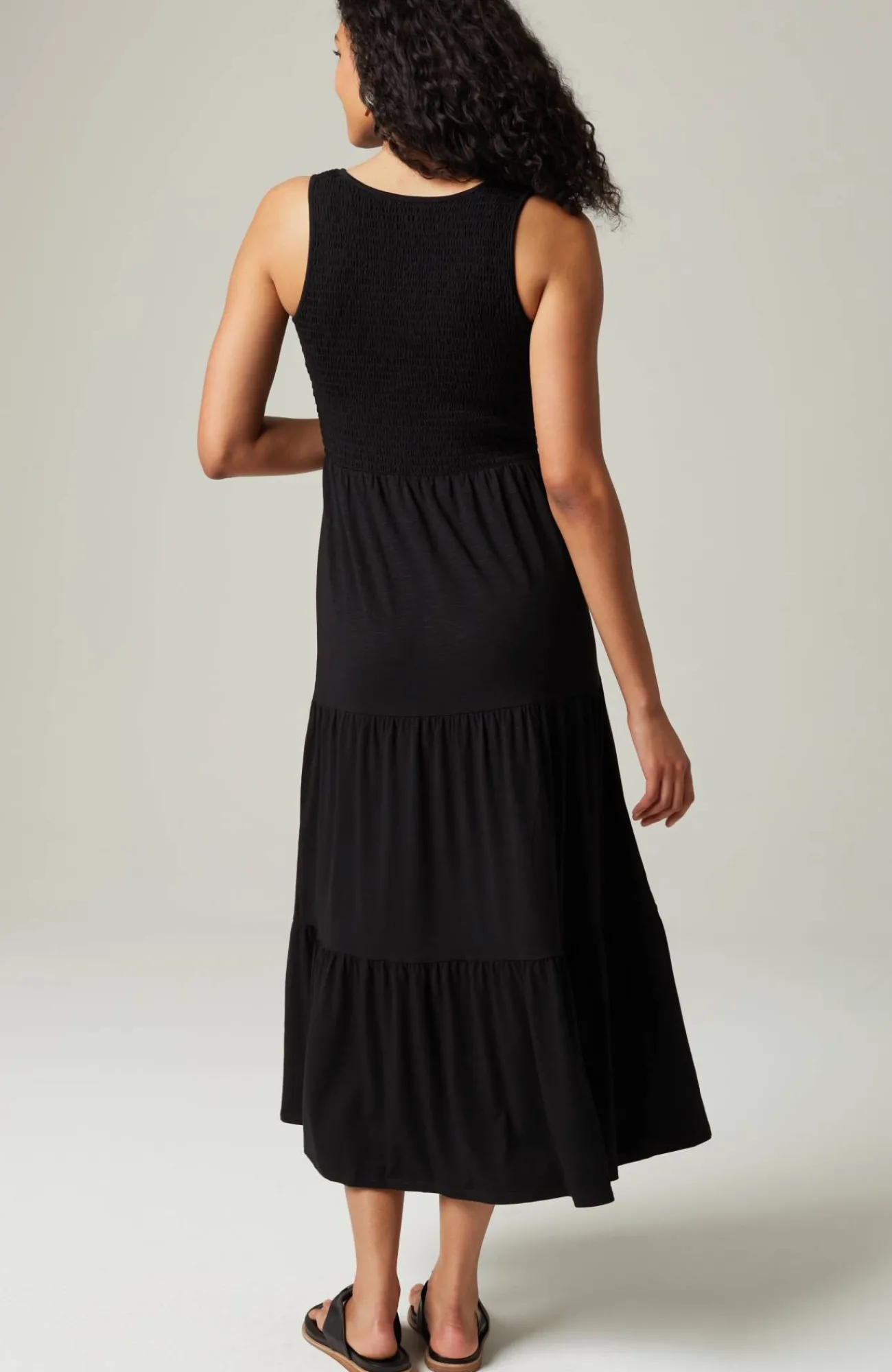 J.Jill Smocked Tiered Midi Dress Cheap