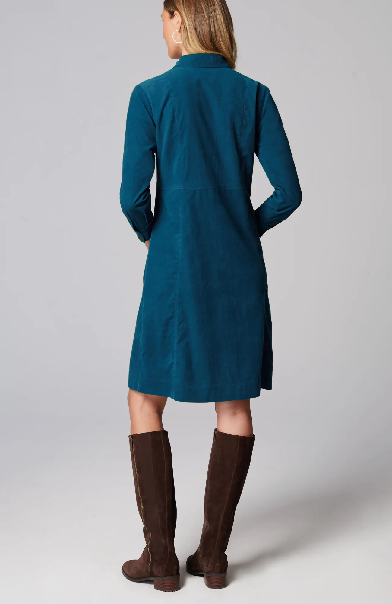 J.Jill Soft Cord Shirtdress Peacock Blue Cheap