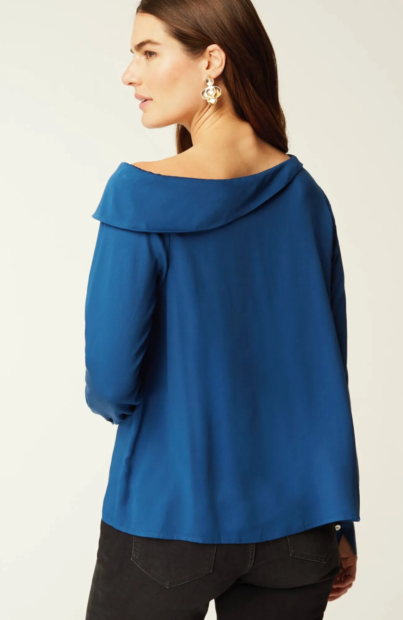 J.Jill Soft Luxe One-Shoulder Top Oceanic Outlet