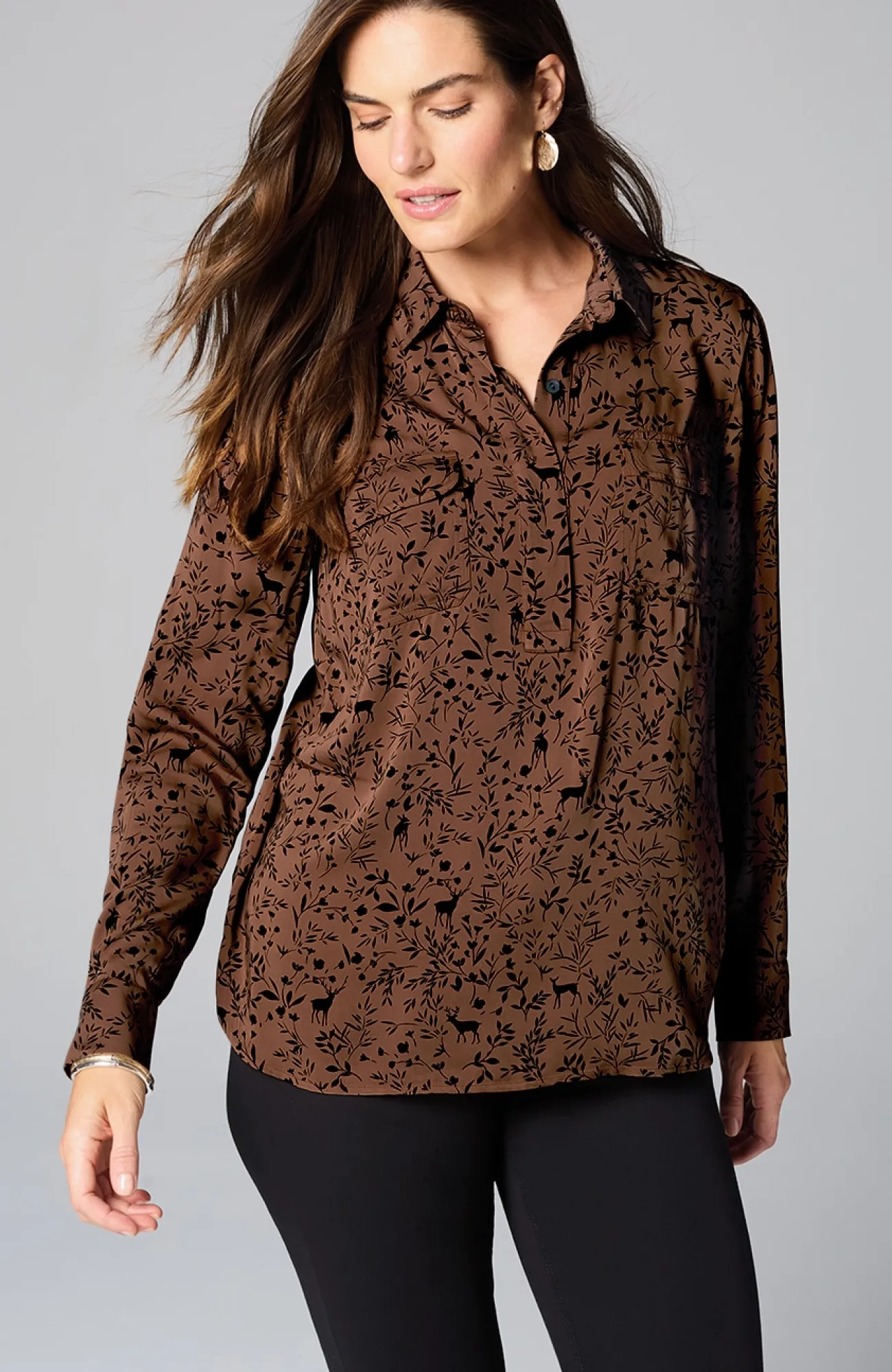 J.Jill Soft Luxe Utility Popover Discount