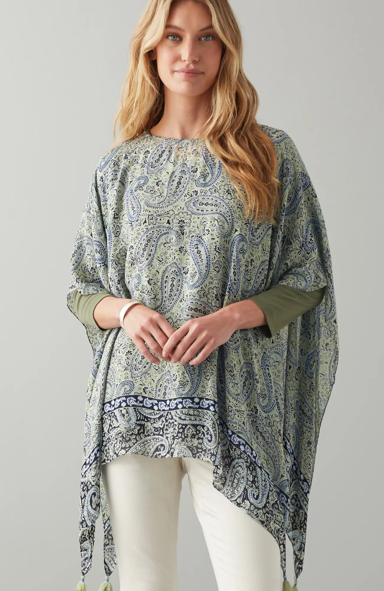 J.Jill Soft Printed Poncho Discount