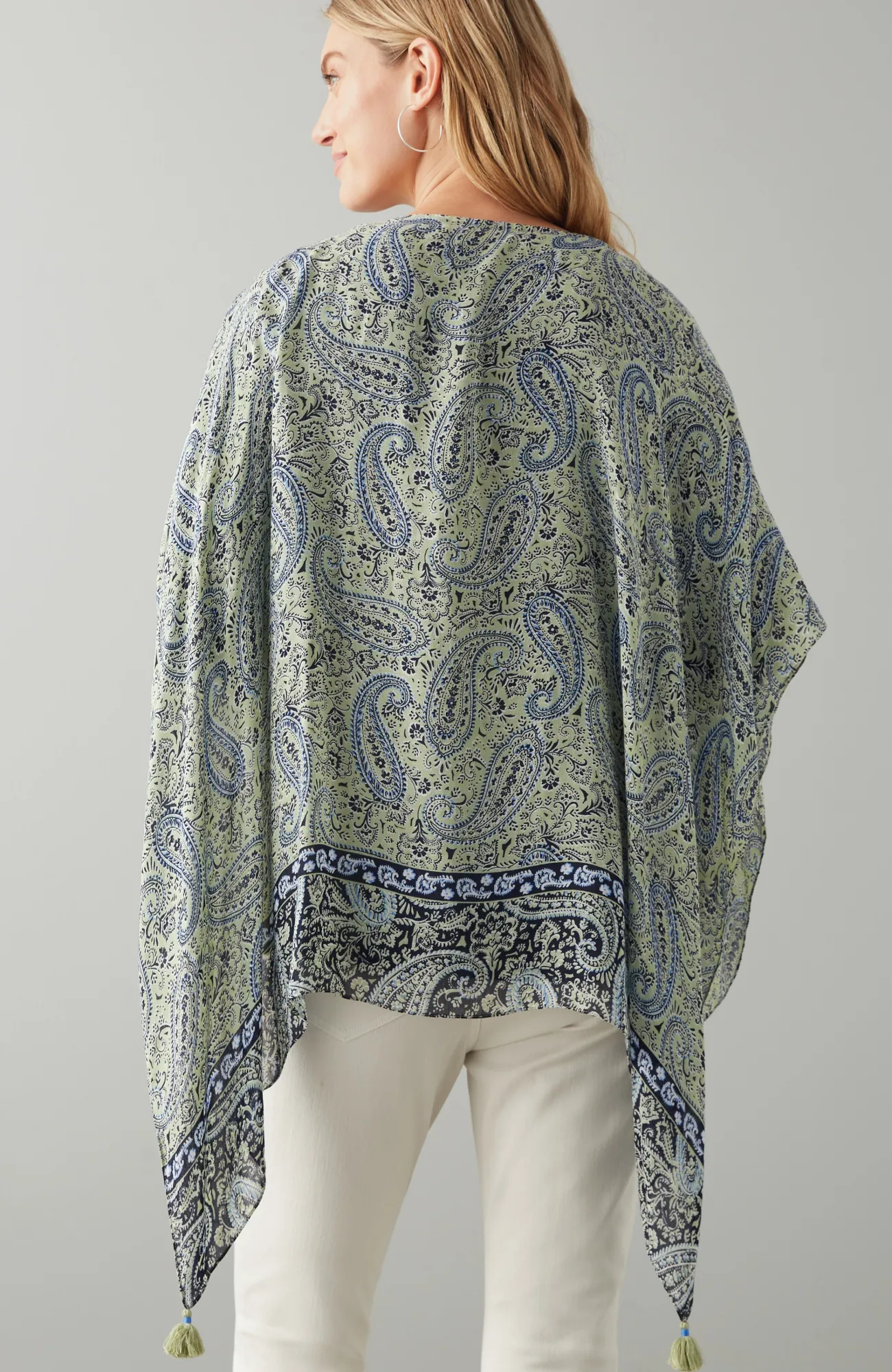 J.Jill Soft Printed Poncho Discount