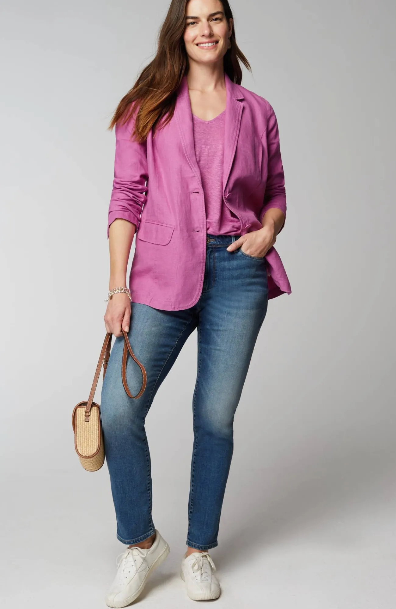 J.Jill Summer Linen Blazer Outlet