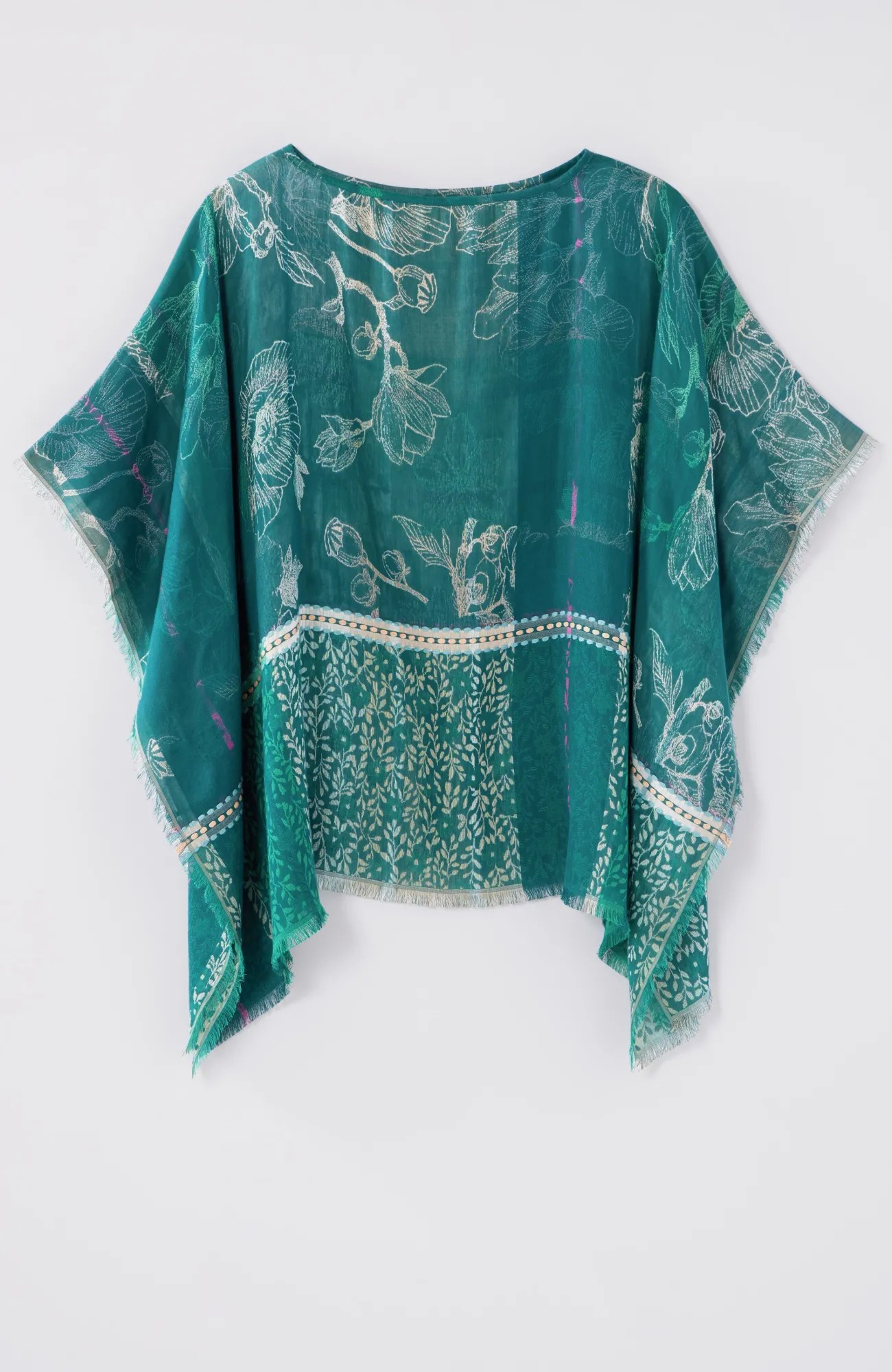 J.Jill Tapestry Jacquard Poncho Evergreen Multi Online