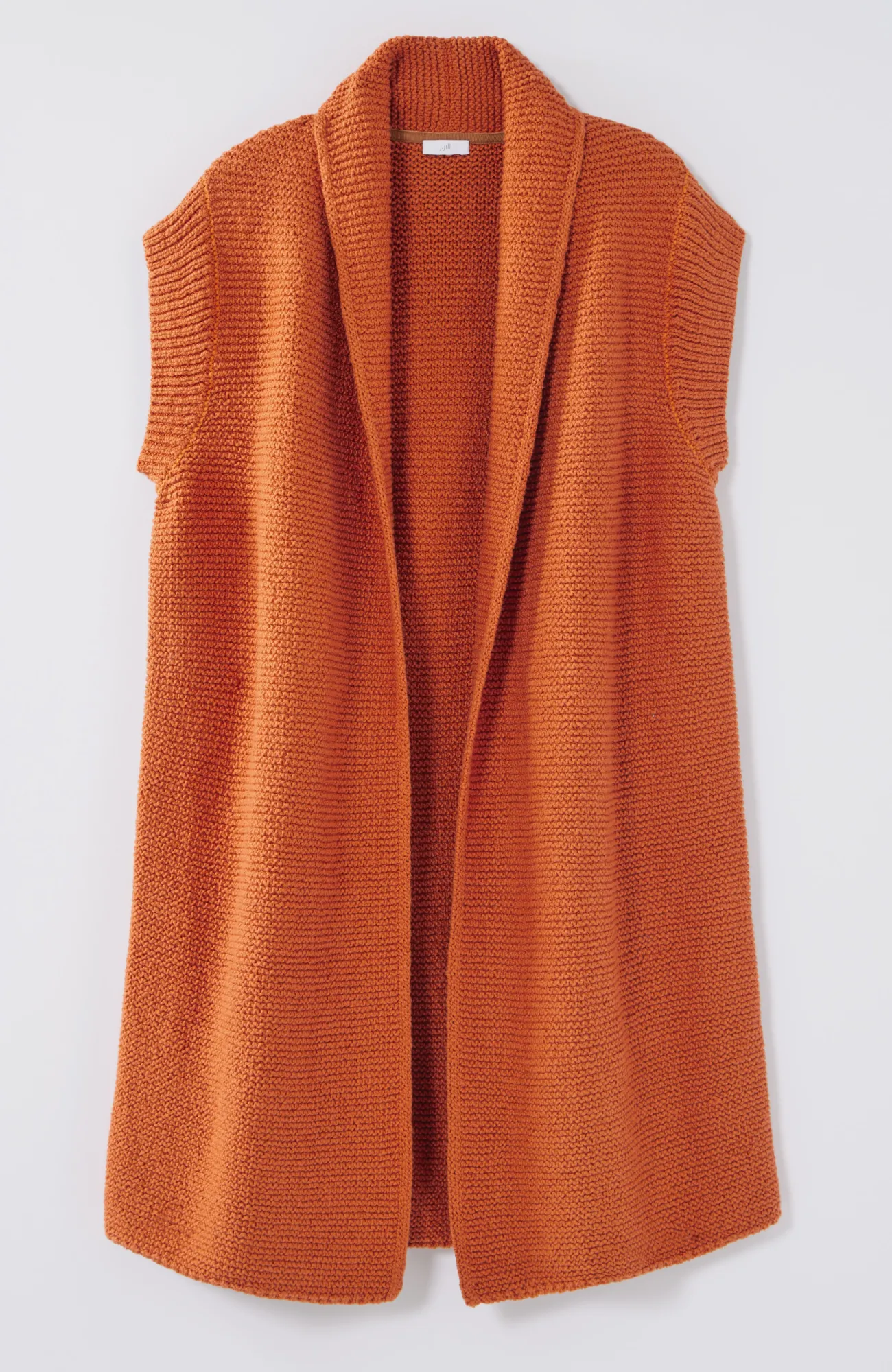 J.Jill Textured Long Gilet Vest Black Best