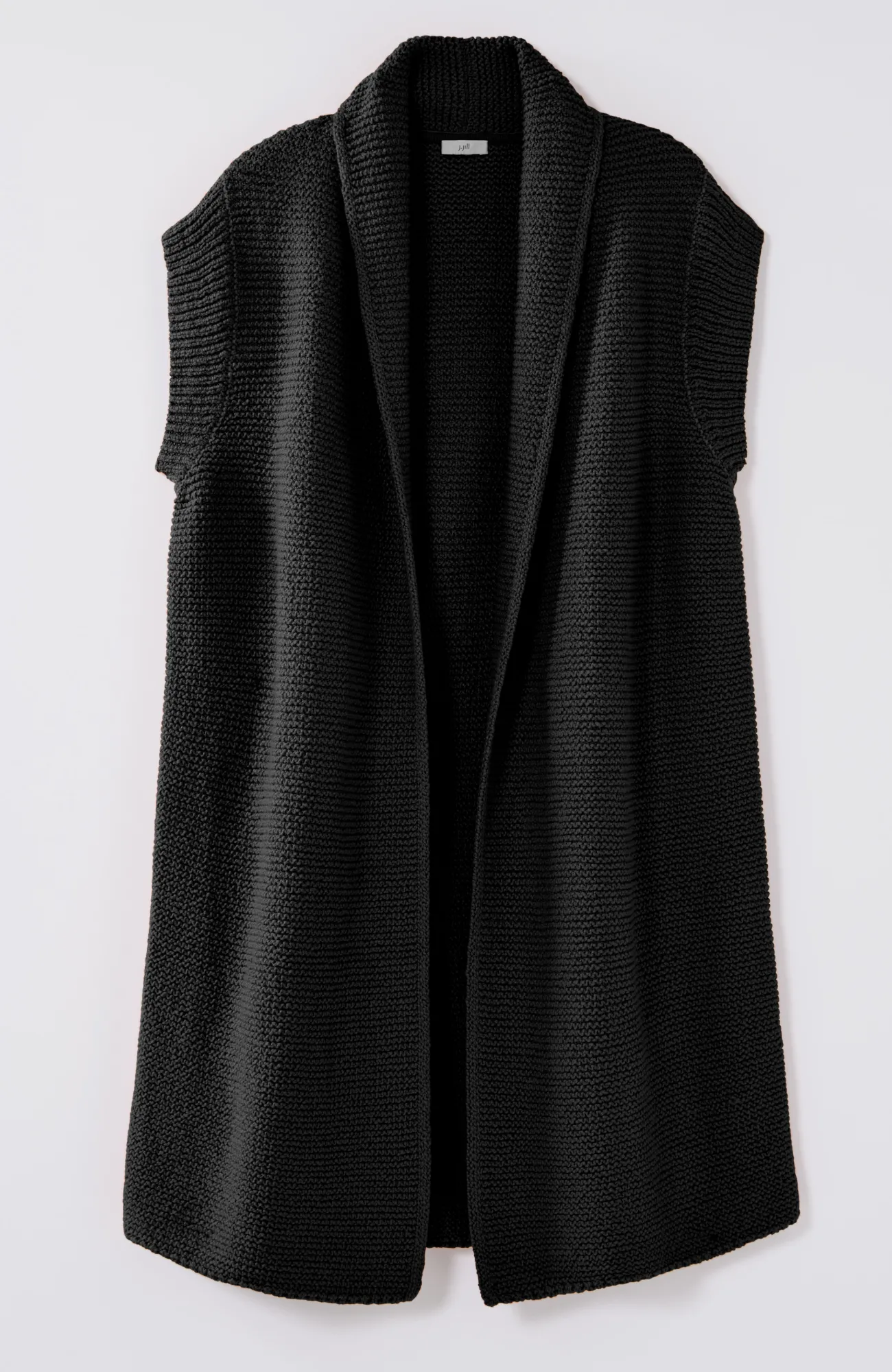 J.Jill Textured Long Gilet Vest Tamarind Fashion