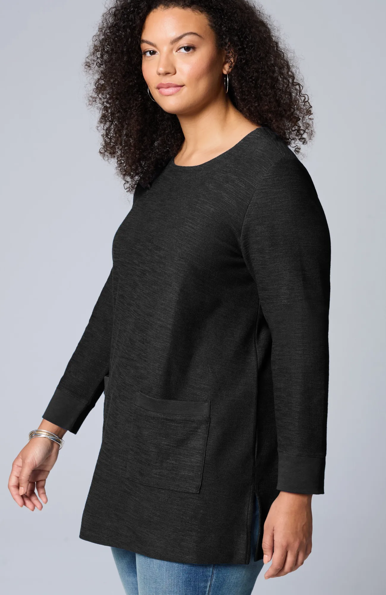 J.Jill Textured Patch-Pocket Tunic Fashion