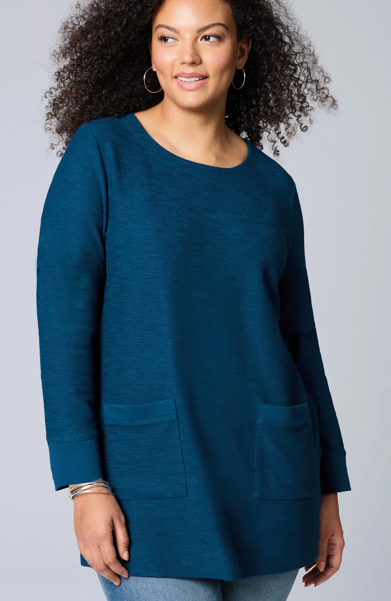 J.Jill Textured Patch-Pocket Tunic Fashion