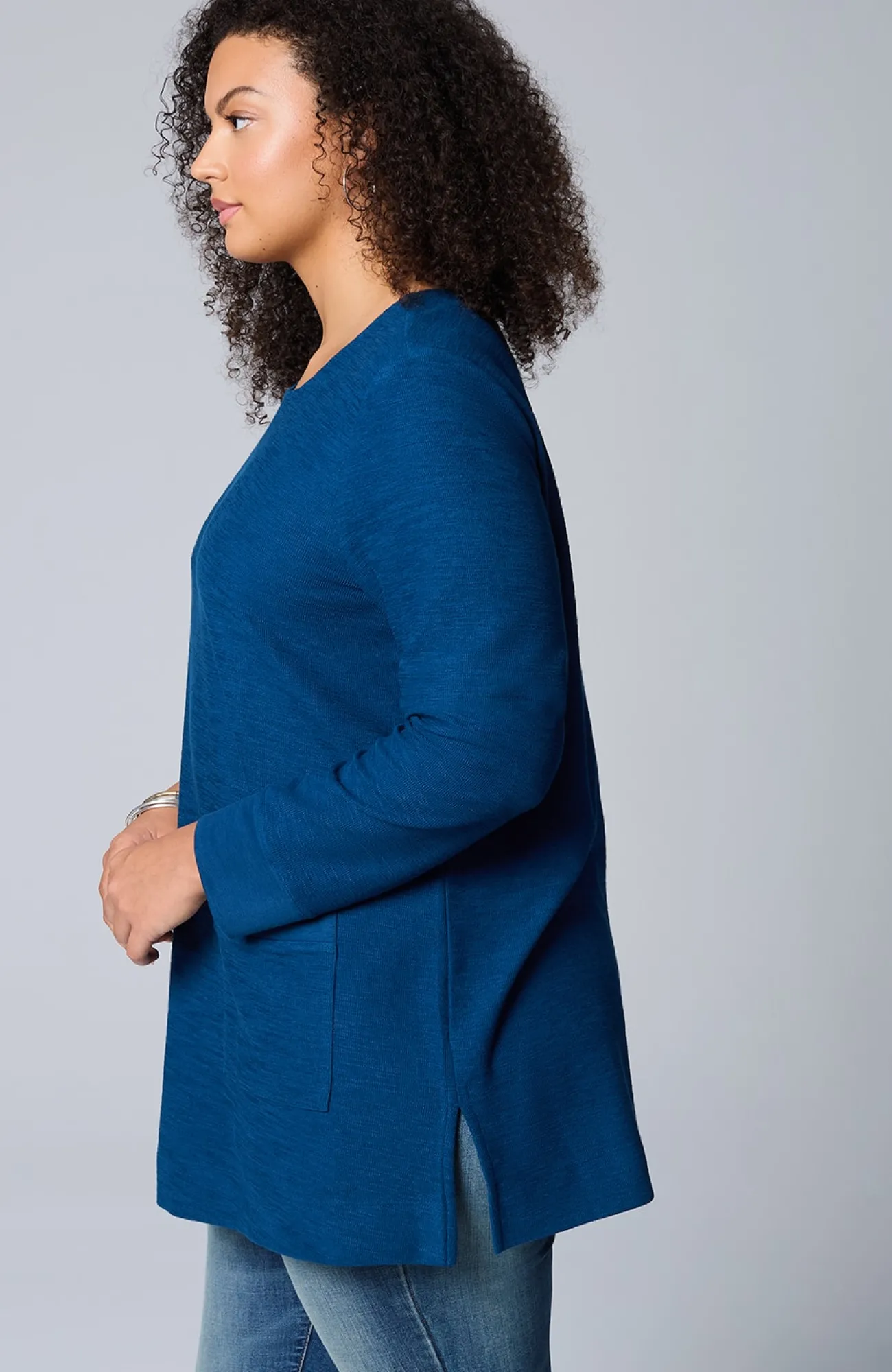 J.Jill Textured Patch-Pocket Tunic Fashion