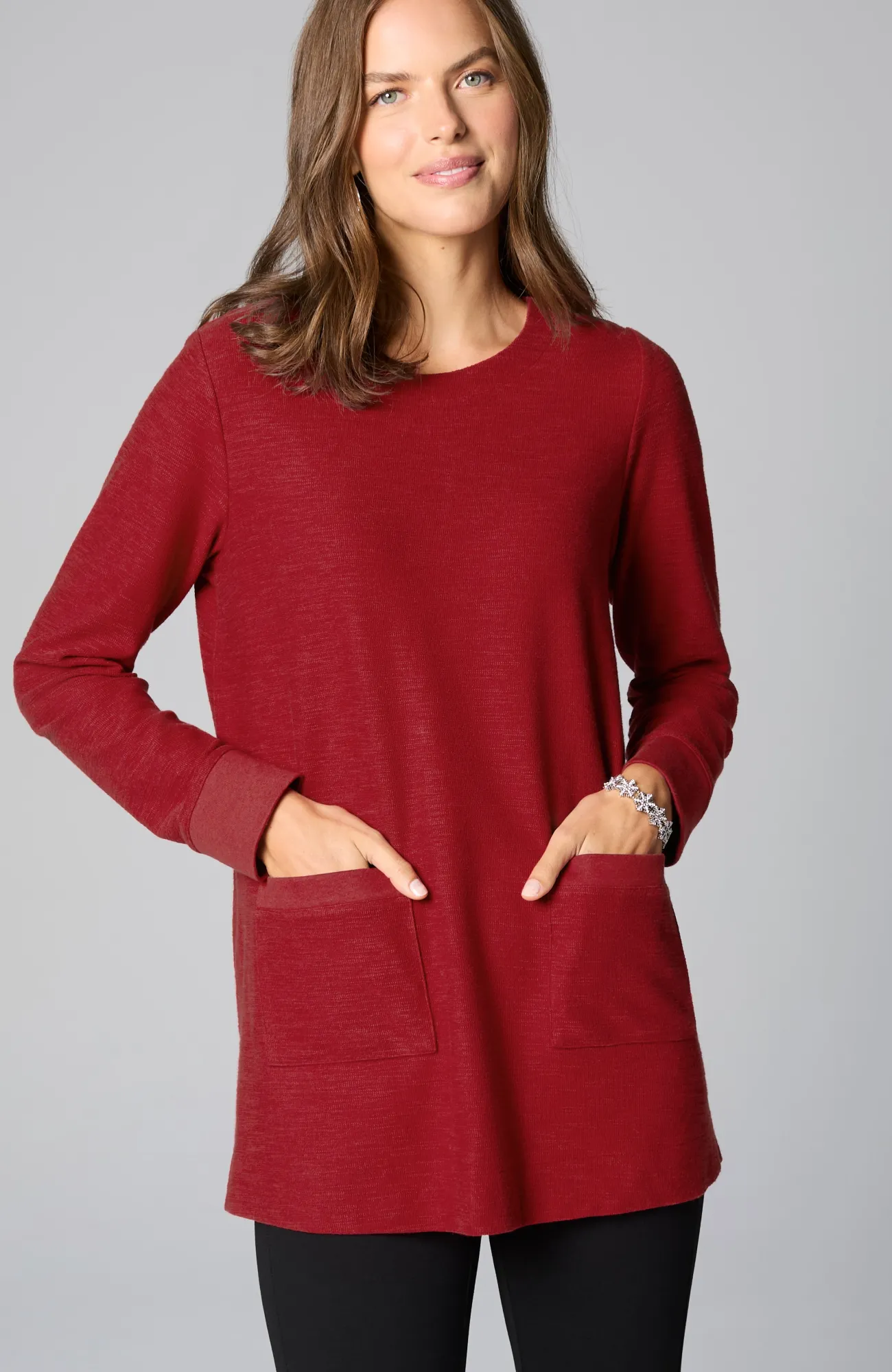 J.Jill Textured Patch-Pocket Tunic Fashion