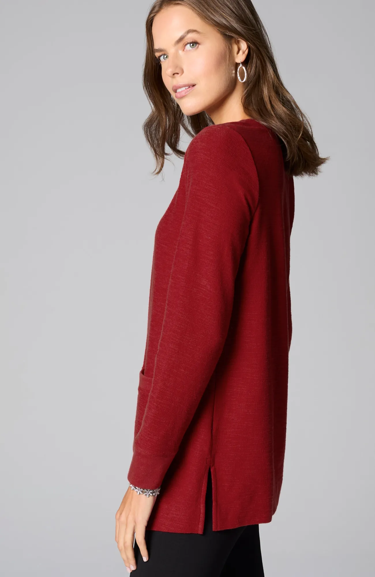 J.Jill Textured Patch-Pocket Tunic Fashion
