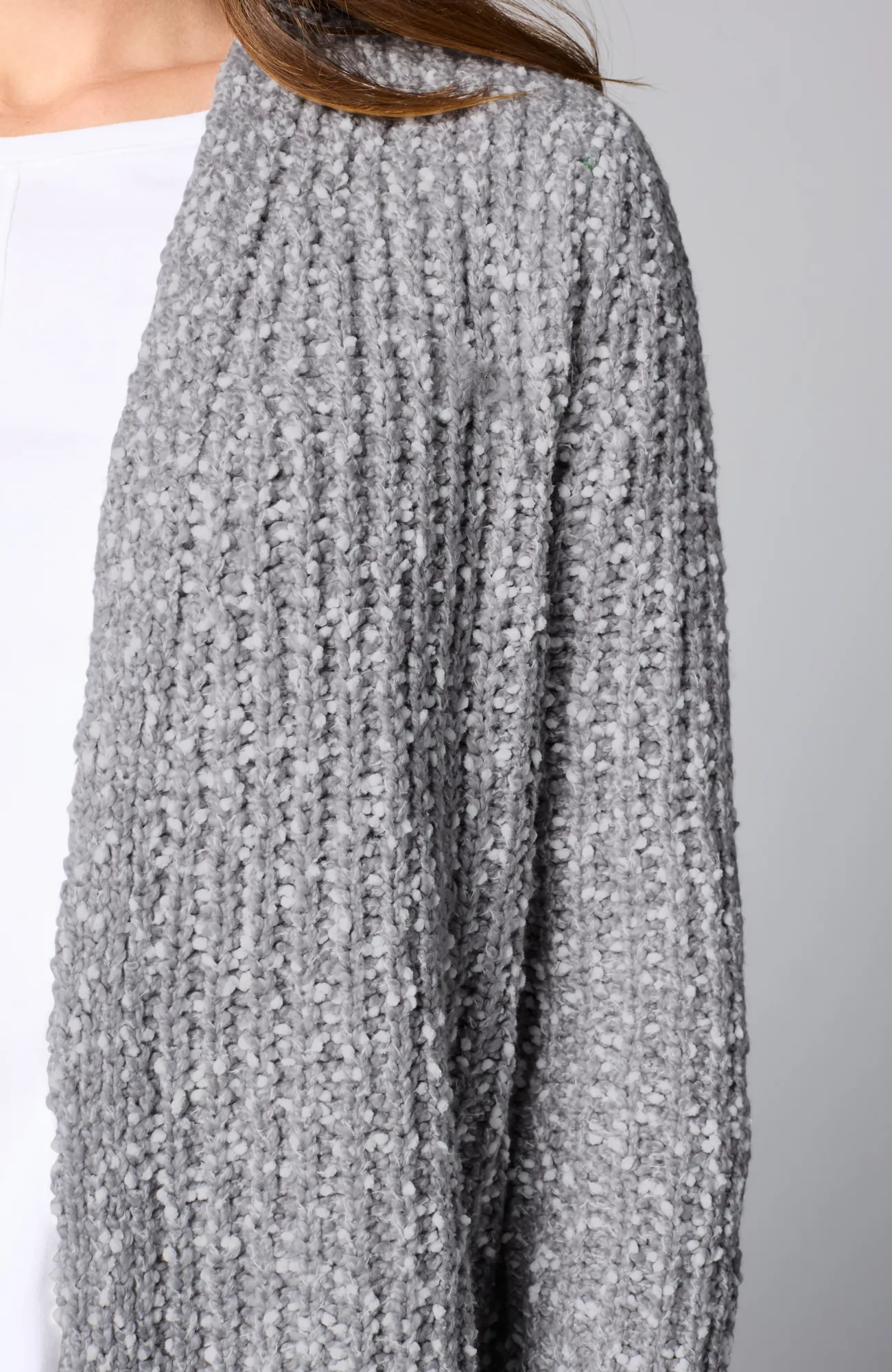 J.Jill Textured Two-Tone Cardi Cream/dark Grey Shop